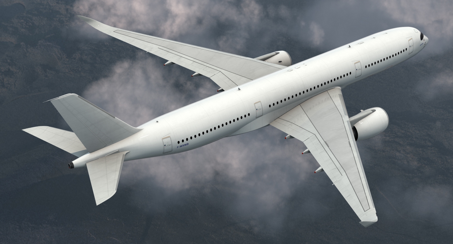 3D model Airbus A350 900 Generic Rigged