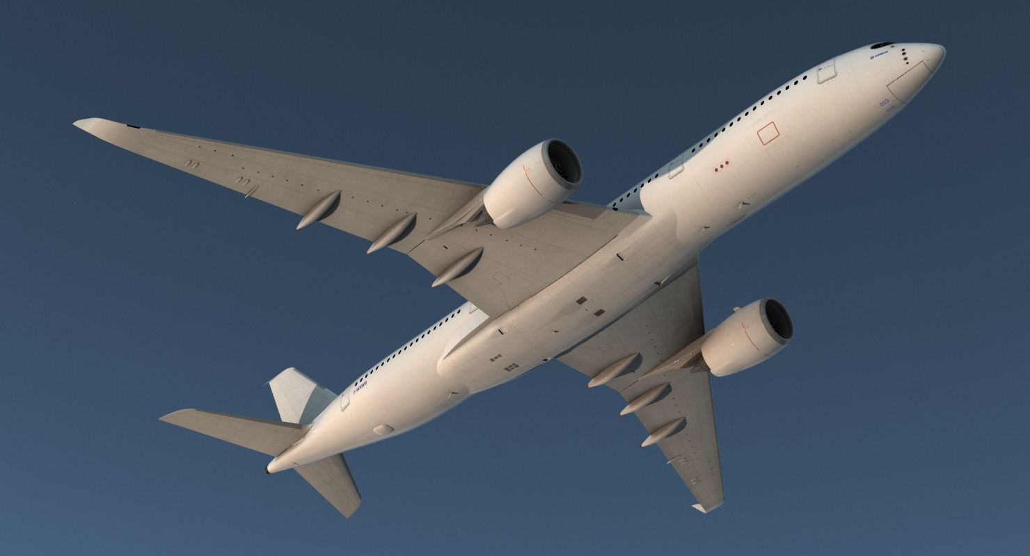 3D model Airbus A350 900 Generic Rigged