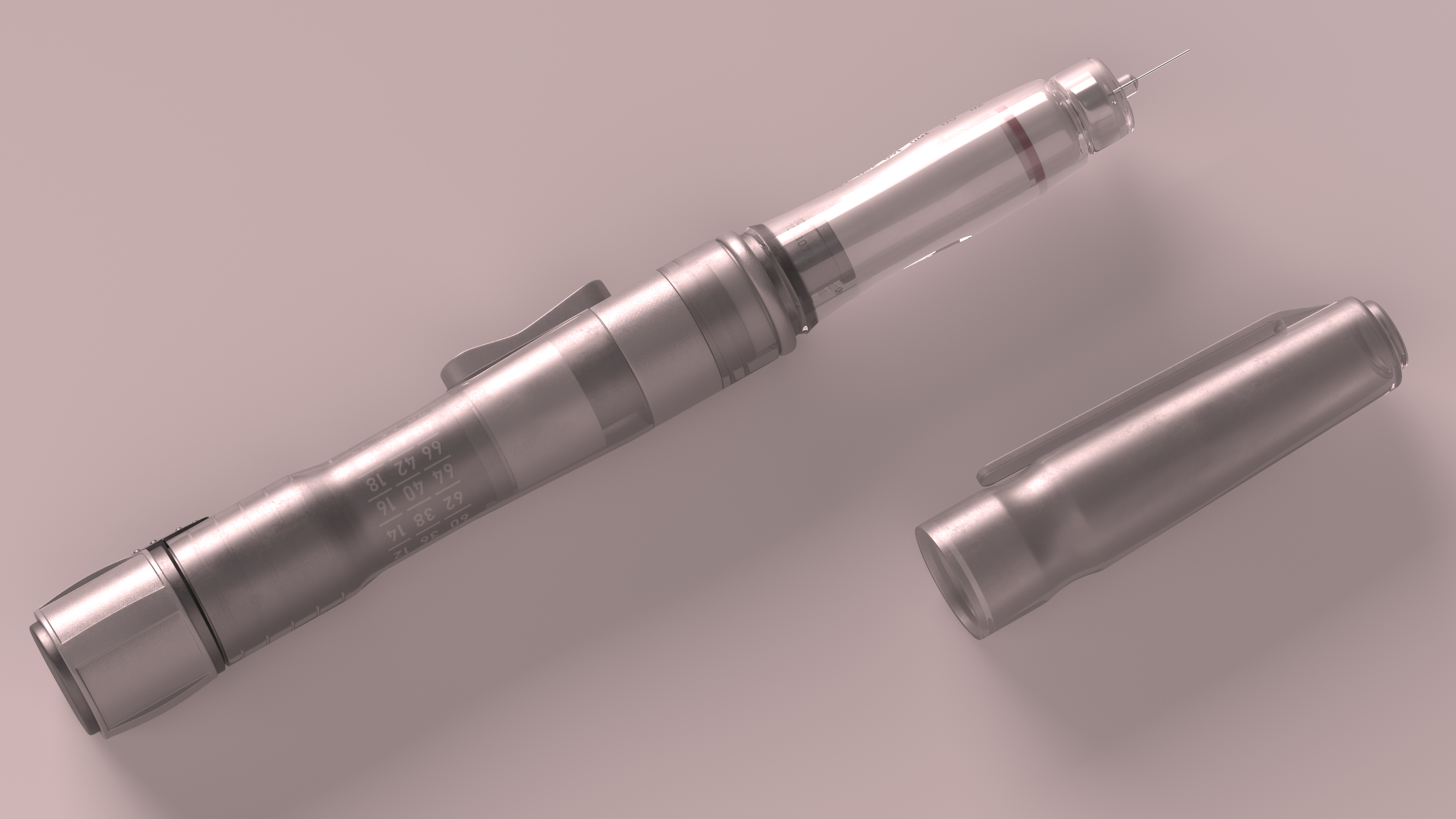 3D model Portable Reusable Pen Injector