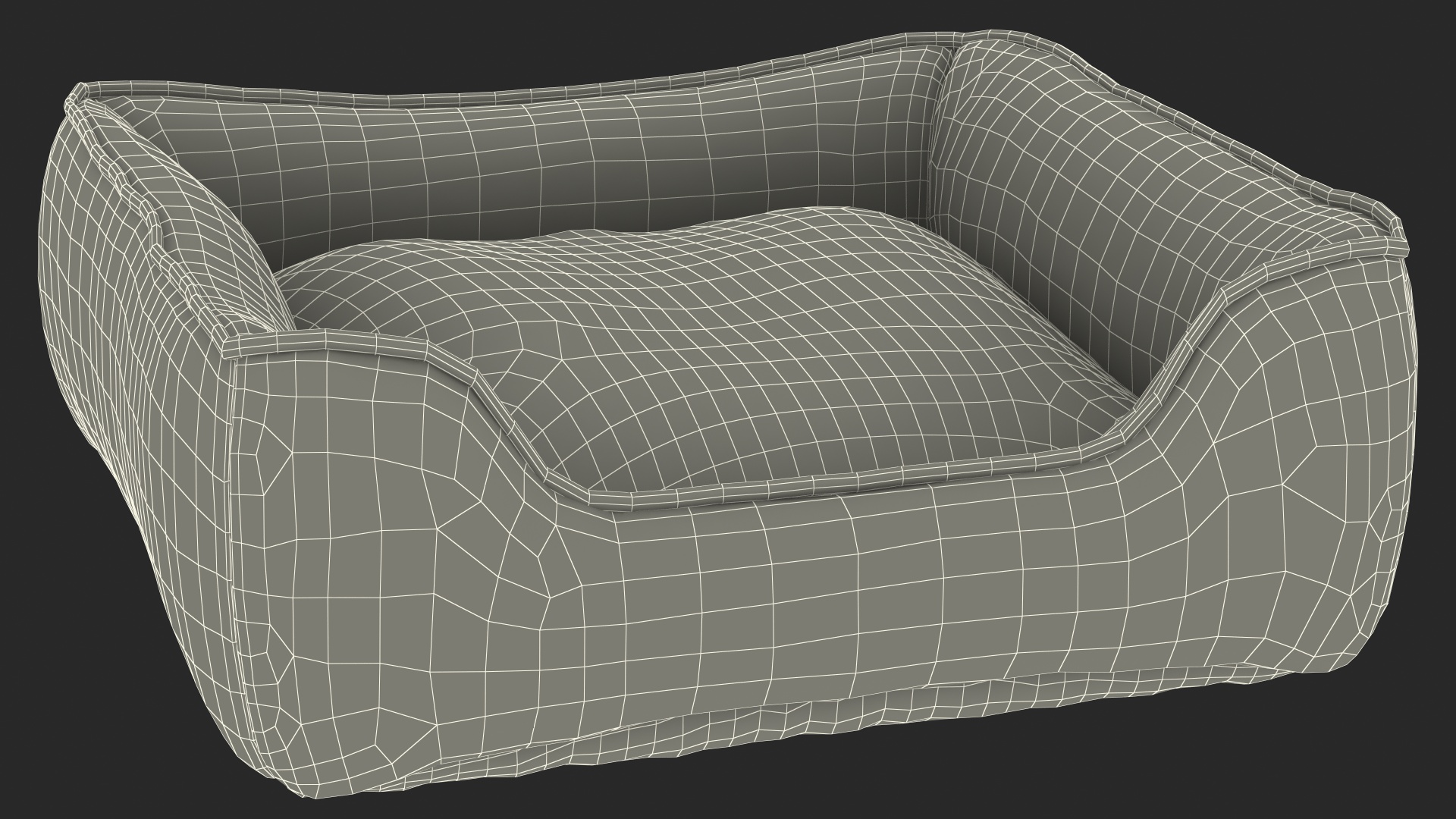 Chihuahua in Dog Bed with Fur 3D model