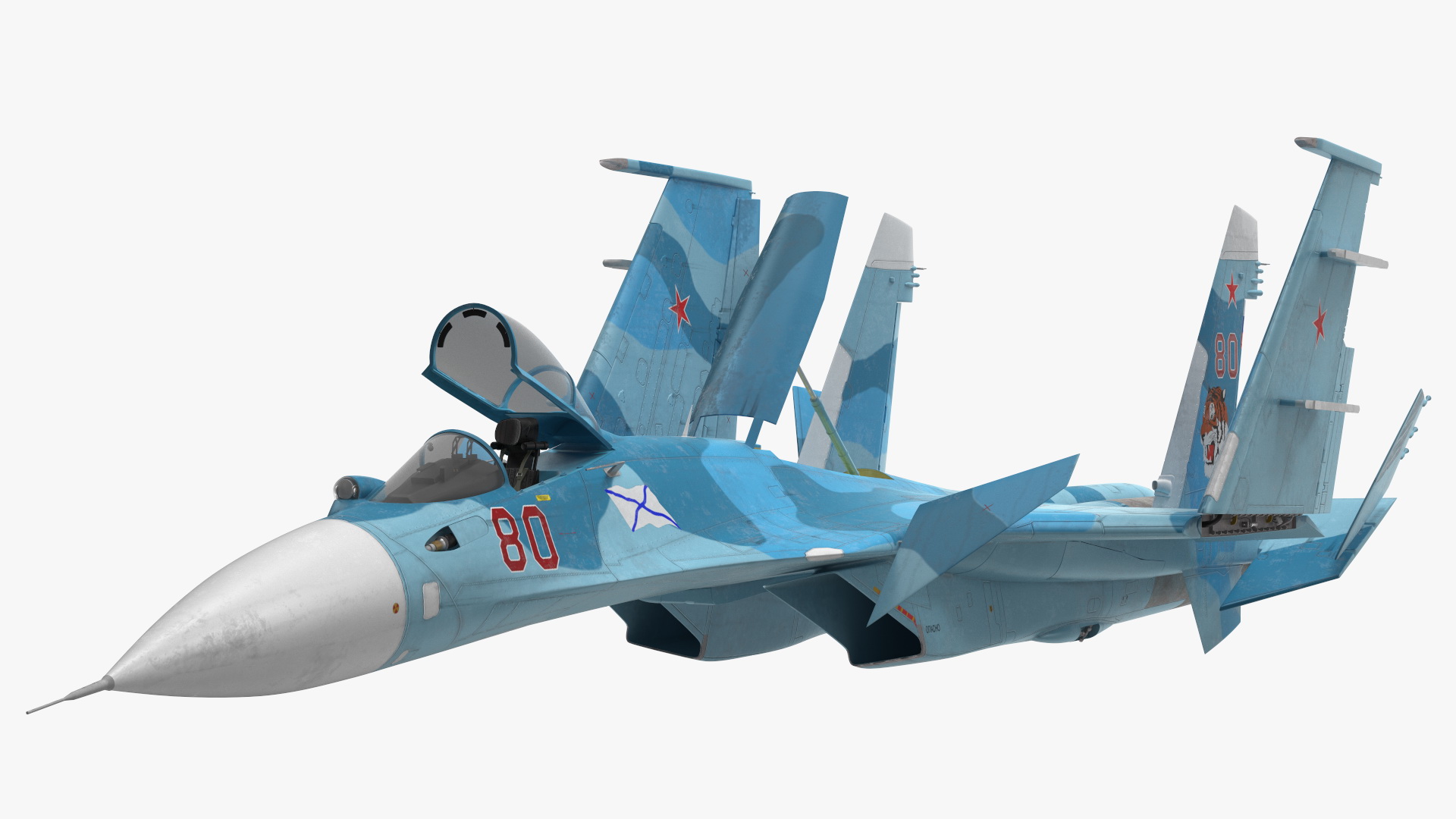 3D FlankerD Sukhoi Su-33 Multirole Fighter Rigged