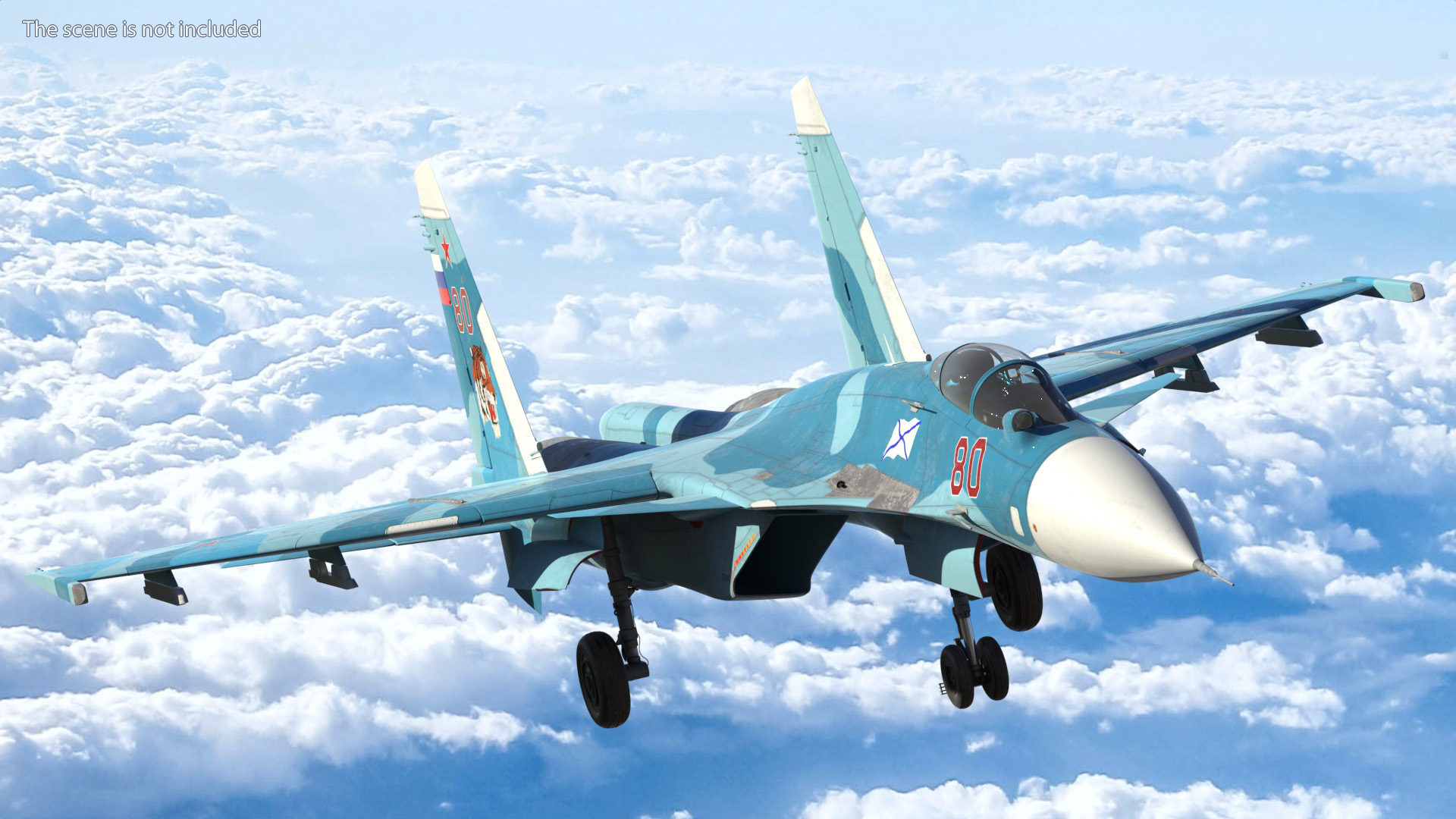 3D FlankerD Sukhoi Su-33 Multirole Fighter Rigged
