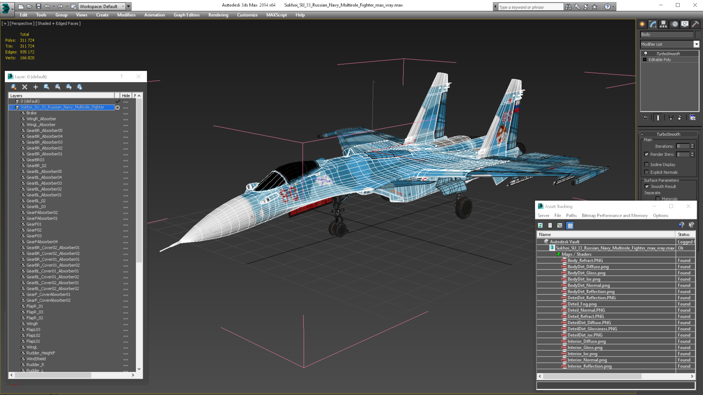 3D FlankerD Sukhoi Su-33 Multirole Fighter Rigged