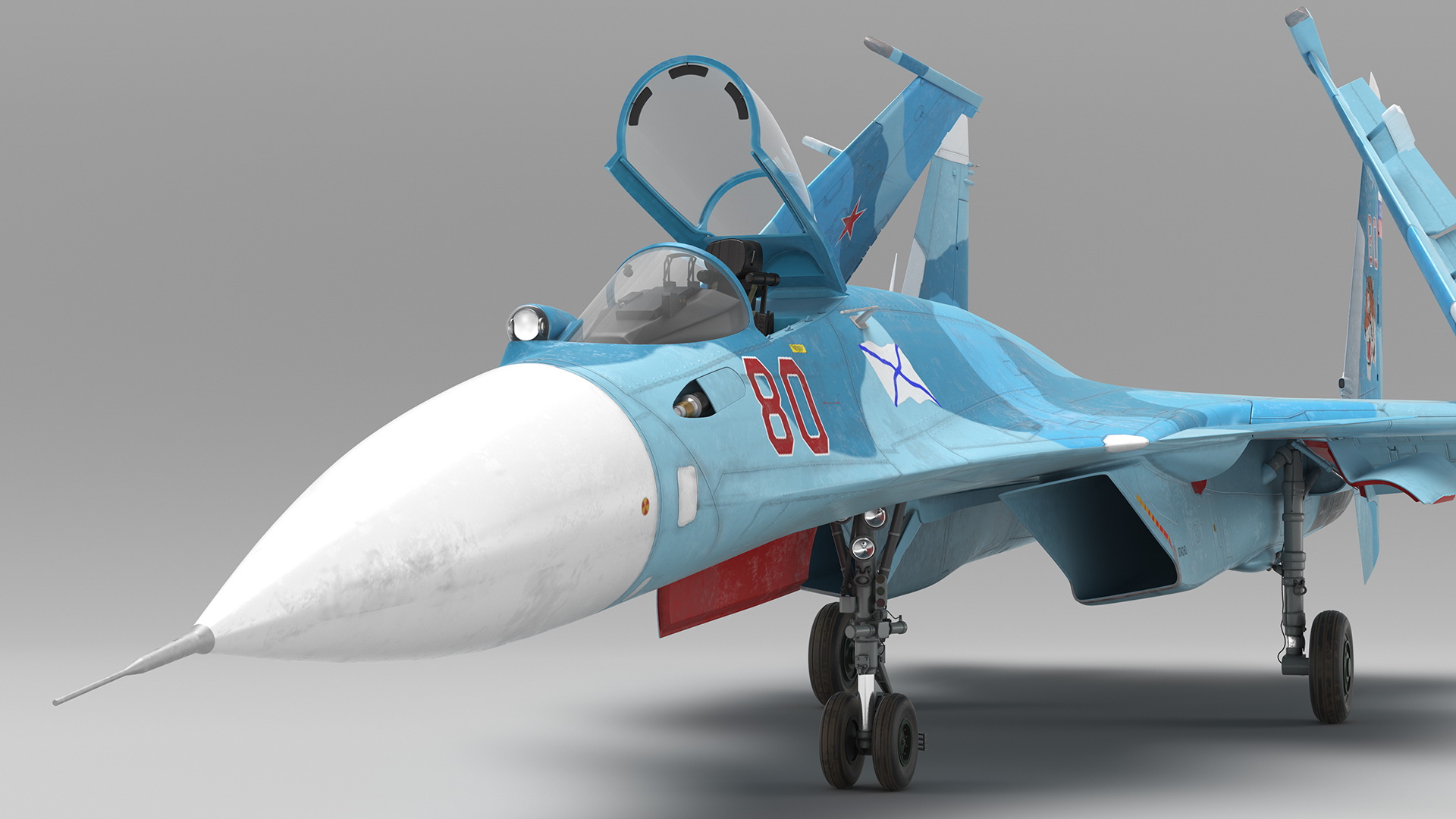 3D FlankerD Sukhoi Su-33 Multirole Fighter Rigged