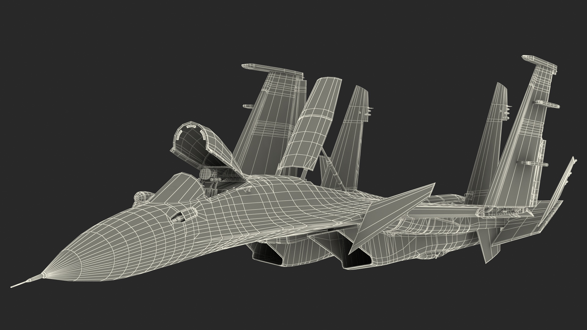 3D FlankerD Sukhoi Su-33 Multirole Fighter Rigged