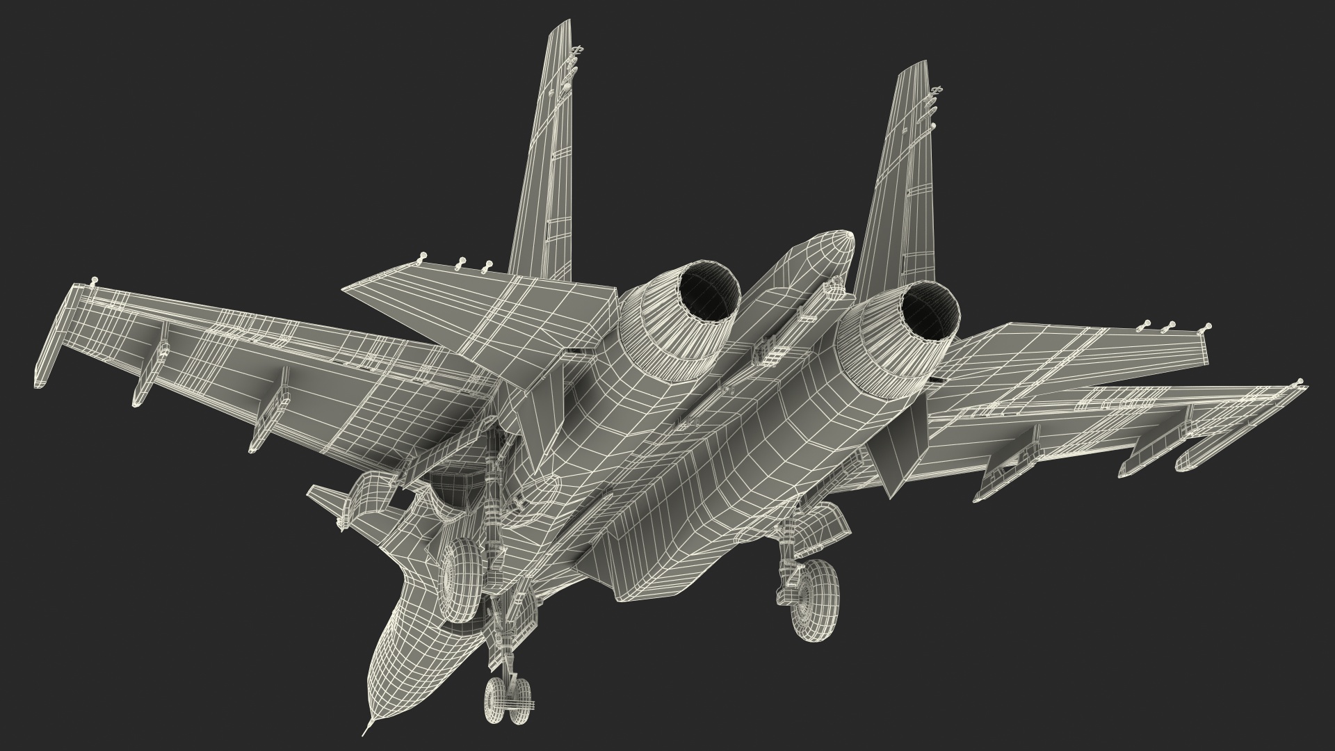3D FlankerD Sukhoi Su-33 Multirole Fighter Rigged