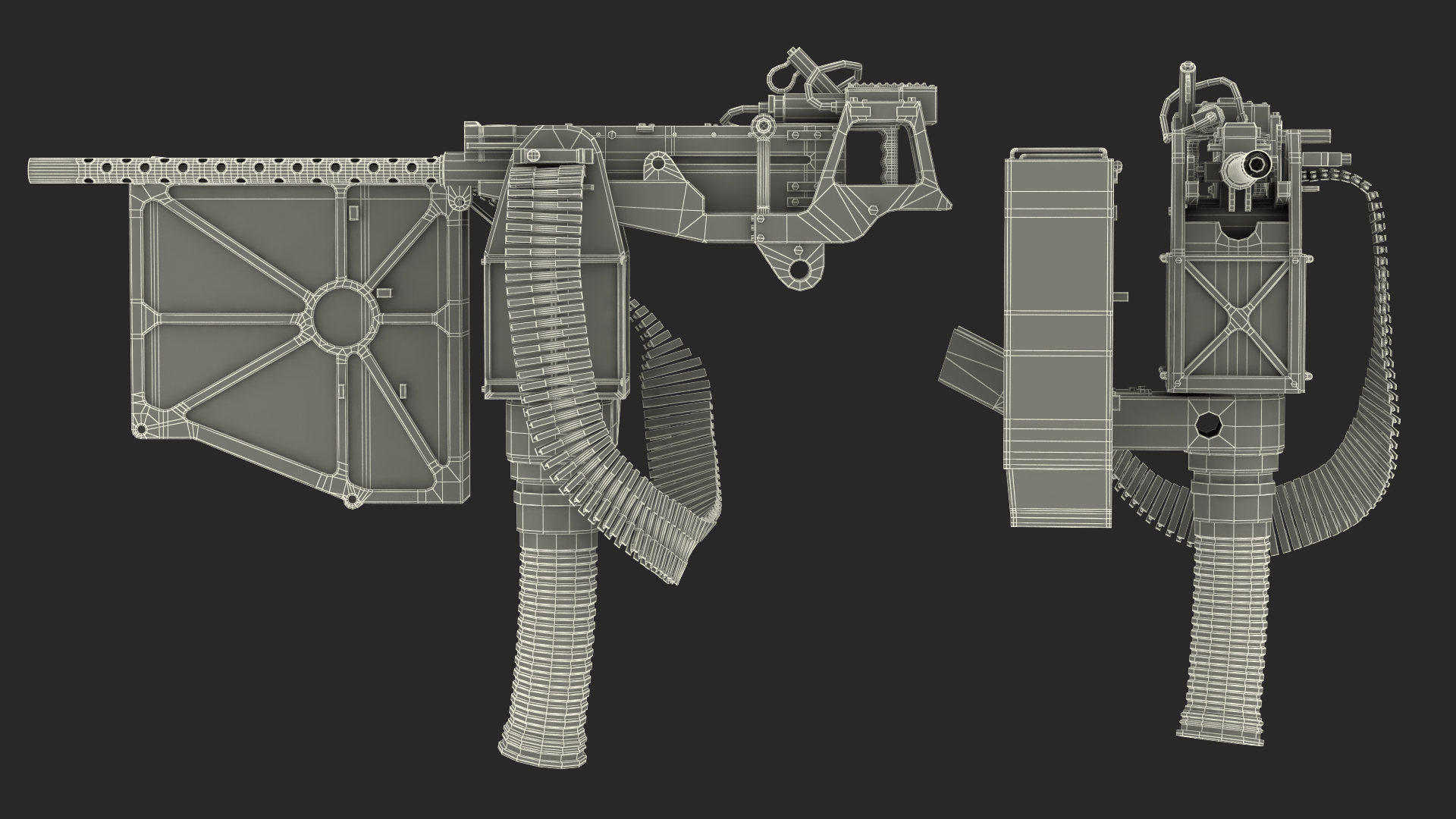 3D GAU 18 Machine Gun model