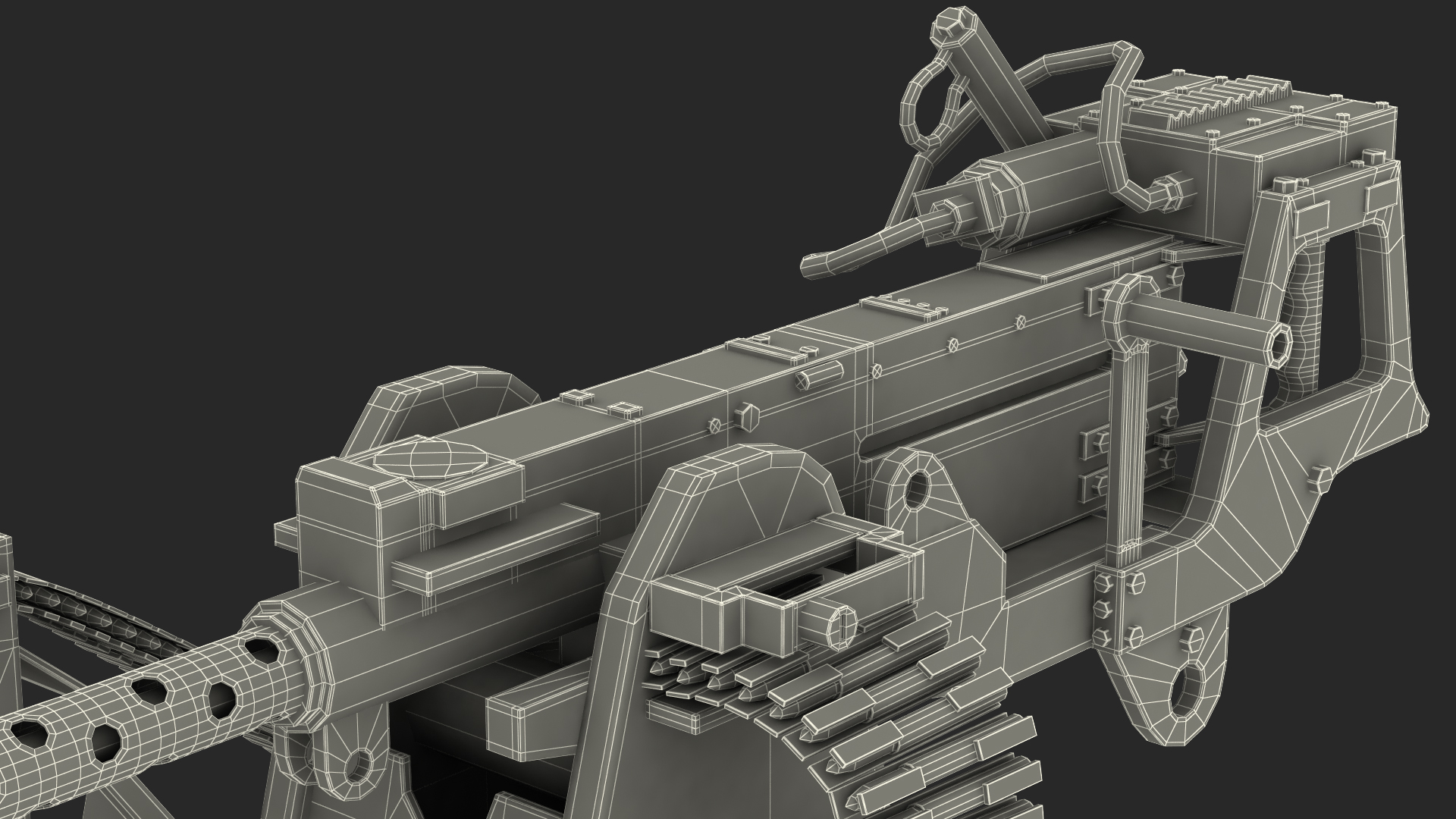 3D GAU 18 Machine Gun model