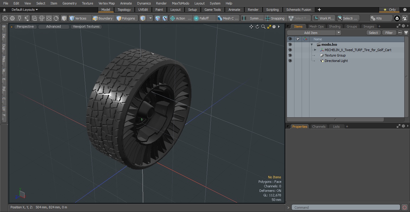 3D model MICHELIN X Tweel TURF Tire for Golf Cart