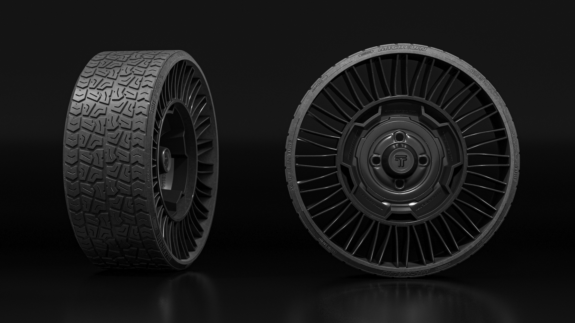 3D model MICHELIN X Tweel TURF Tire for Golf Cart