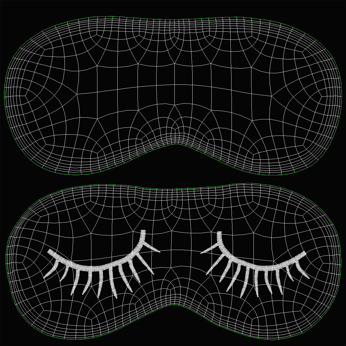 3D Sleeping Mask with Eyelashes Pattern