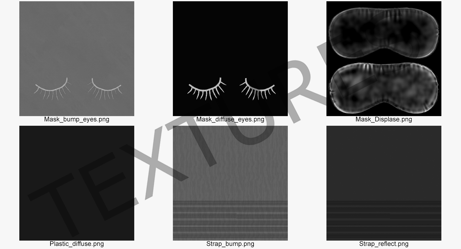 3D Sleeping Mask with Eyelashes Pattern