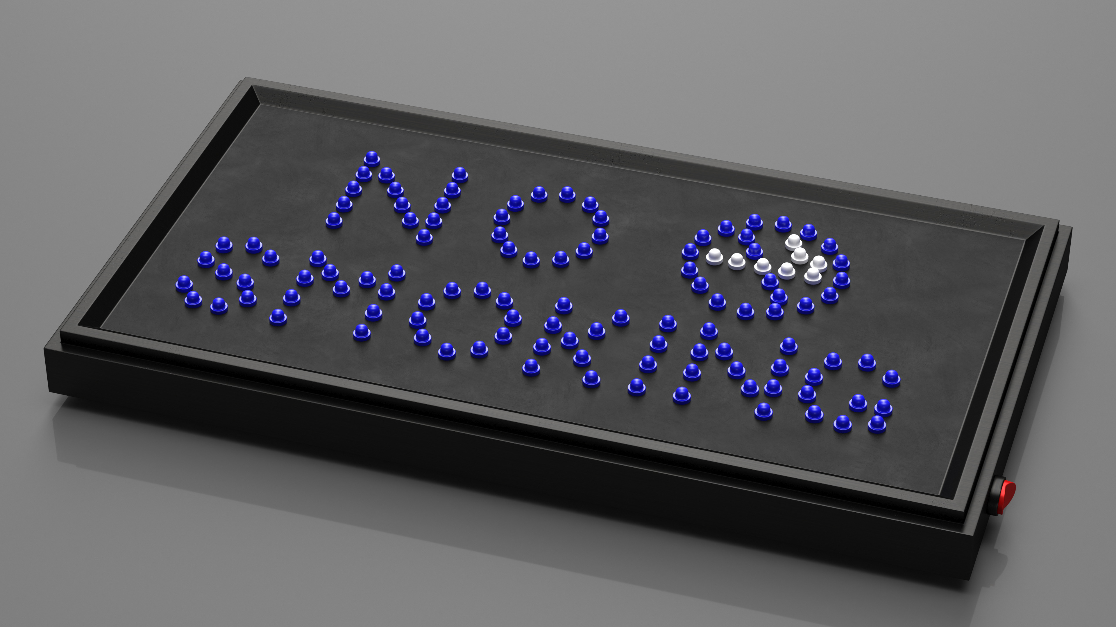 No Smoking LED Neon Blue Light Sign OFF 3D model