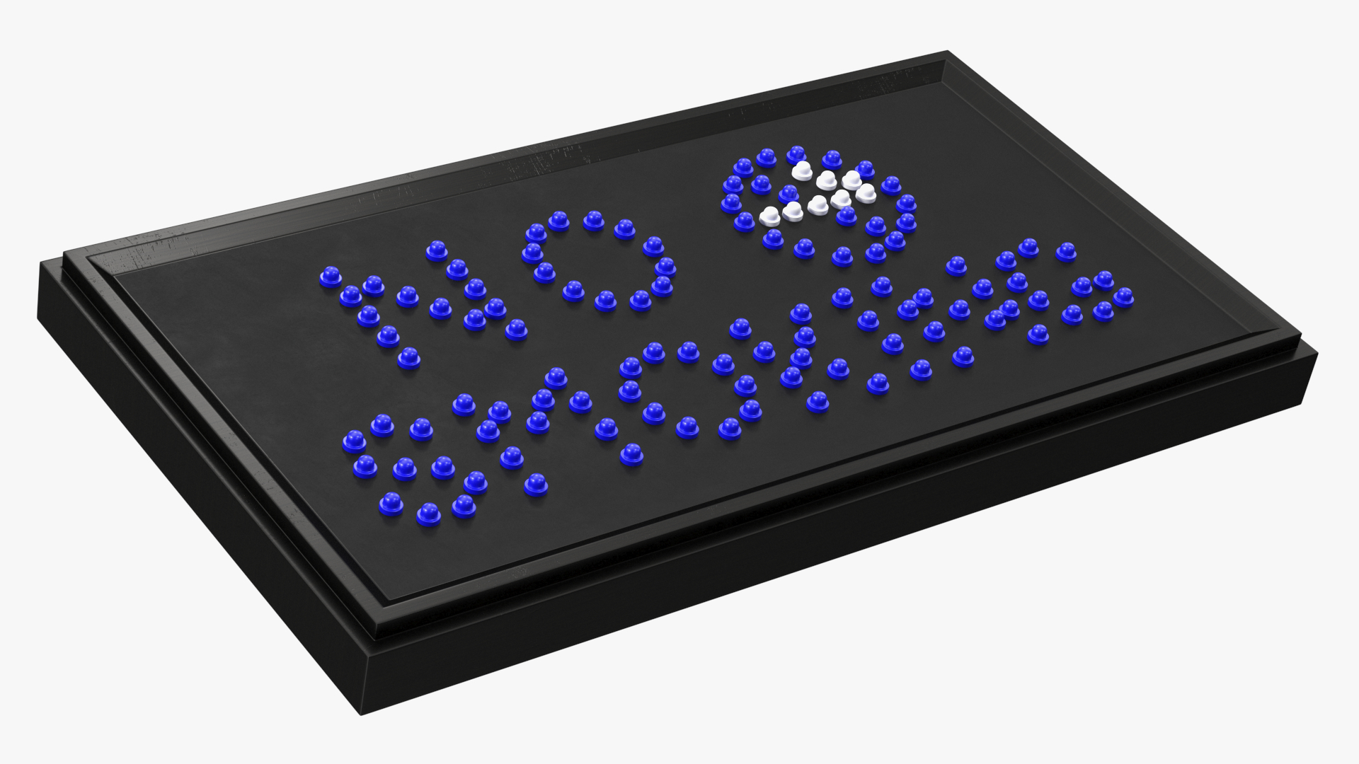 No Smoking LED Neon Blue Light Sign OFF 3D model