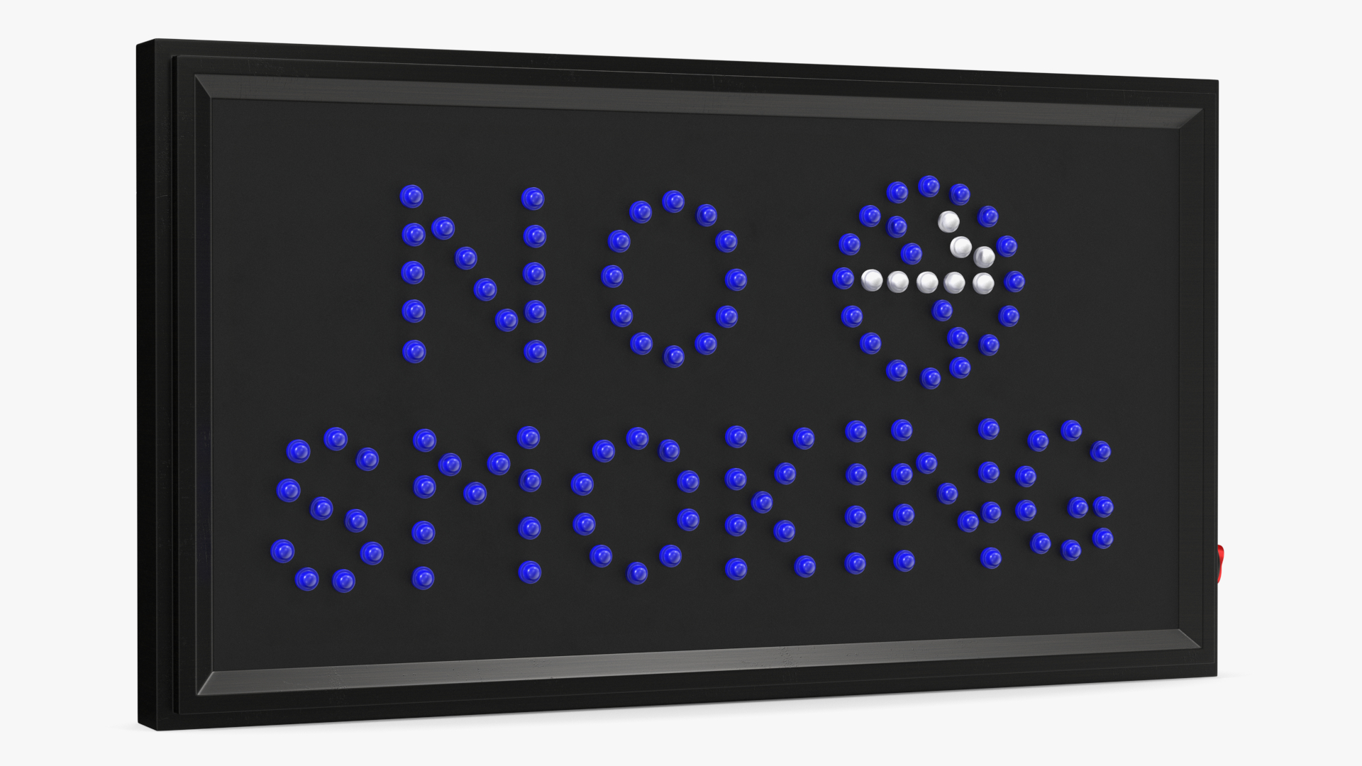 No Smoking LED Neon Blue Light Sign OFF 3D model