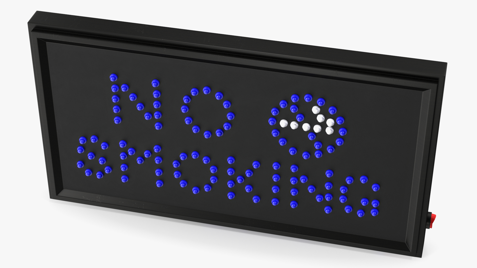 No Smoking LED Neon Blue Light Sign OFF 3D model