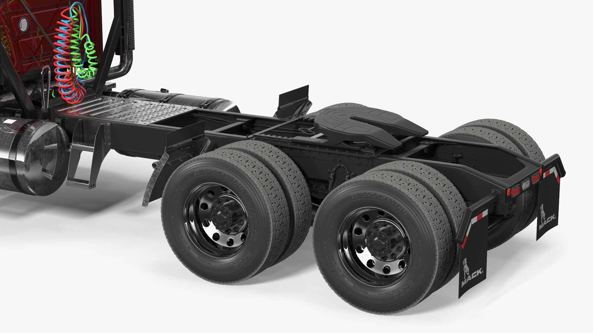 Semi Truck Mack Red 3D model