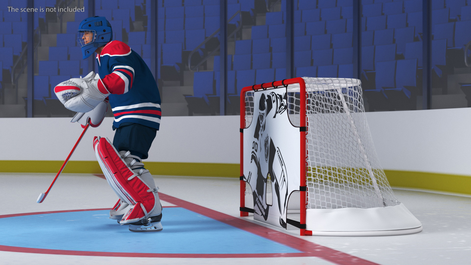Hockey Goal Target NHL and Goalkeeper 3D