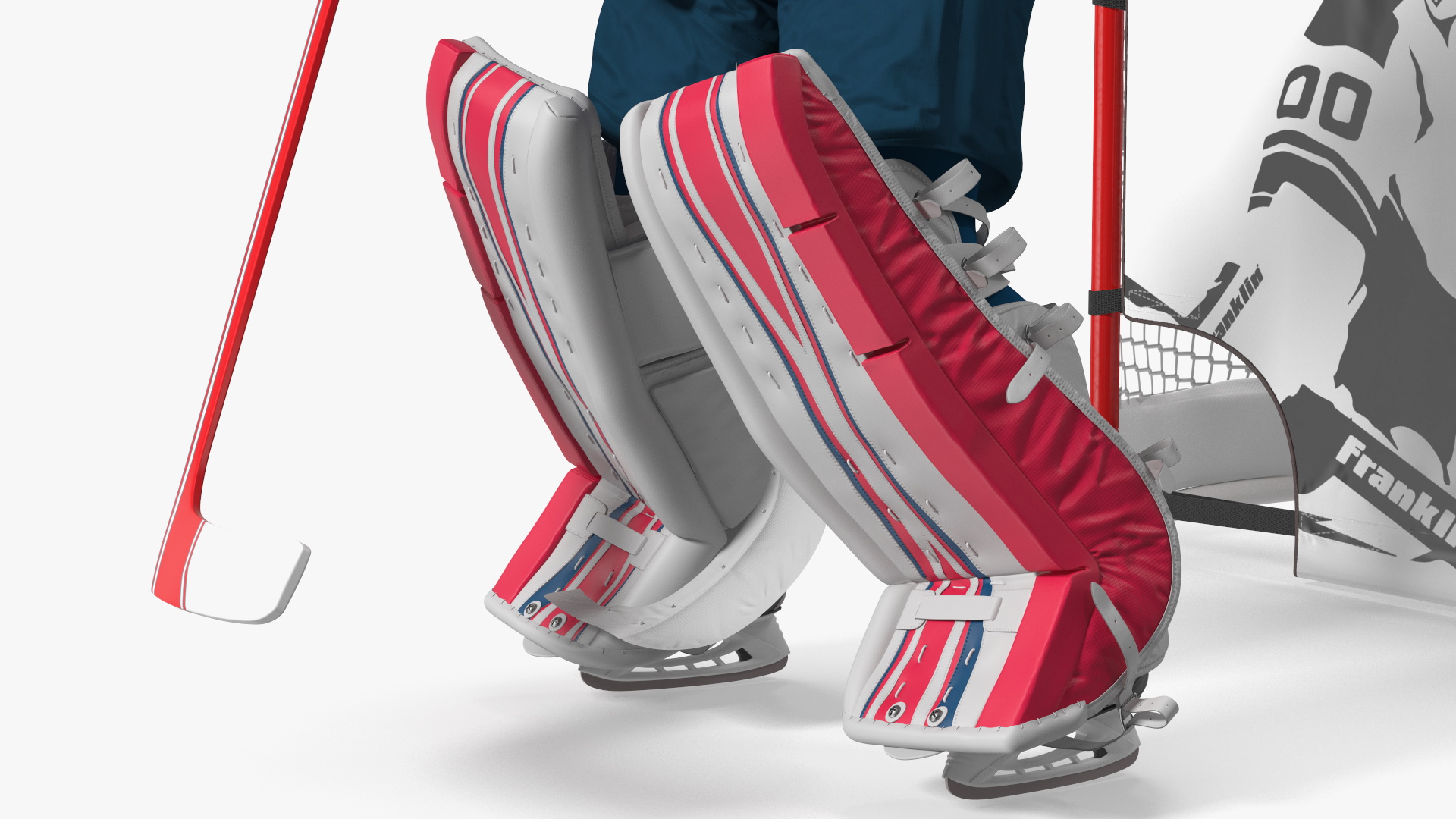 Hockey Goal Target NHL and Goalkeeper 3D