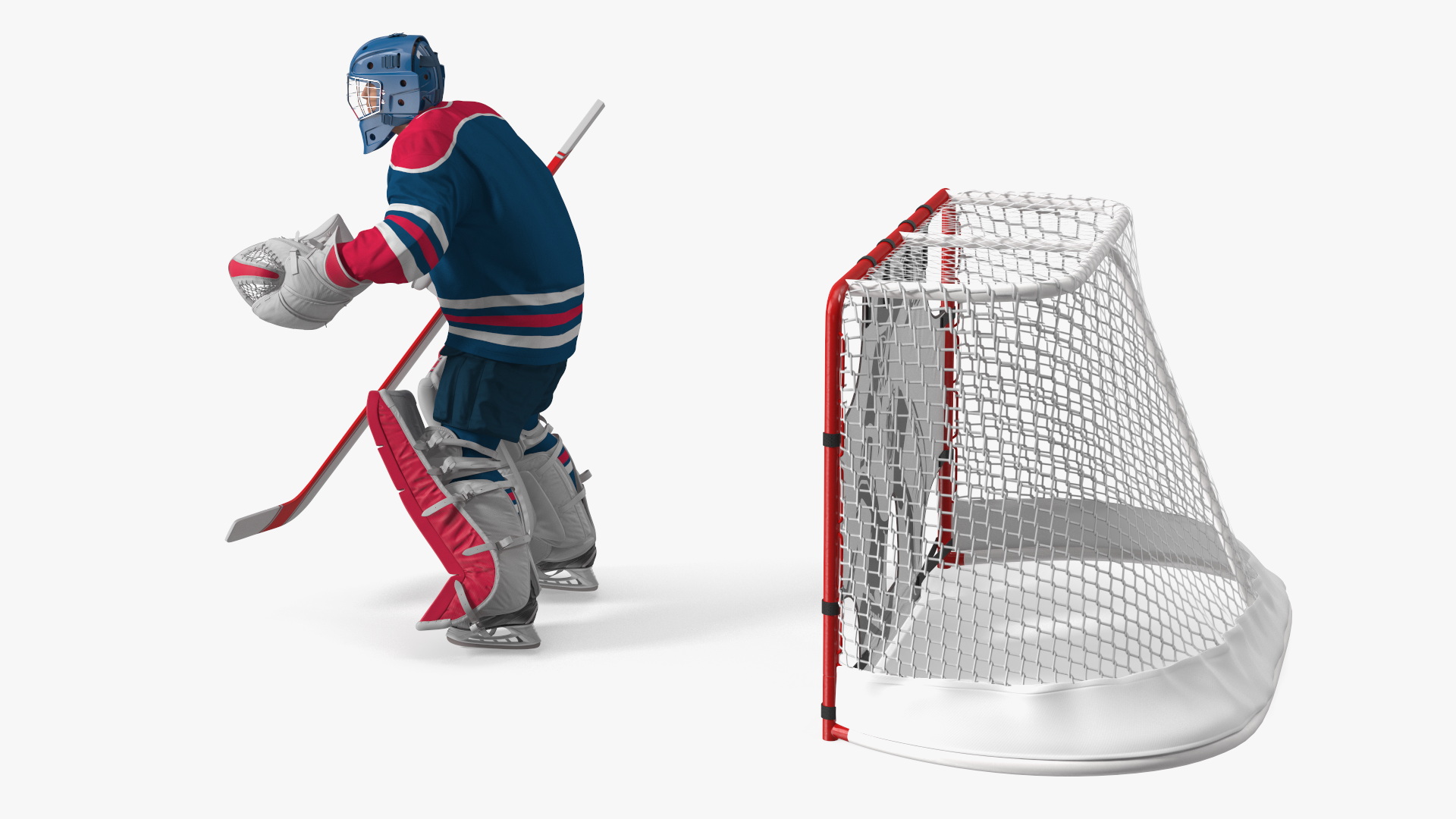 Hockey Goal Target NHL and Goalkeeper 3D