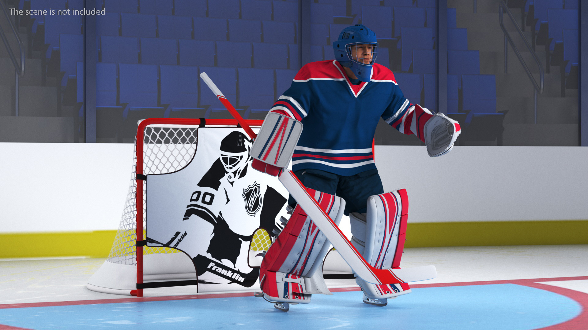 Hockey Goal Target NHL and Goalkeeper 3D