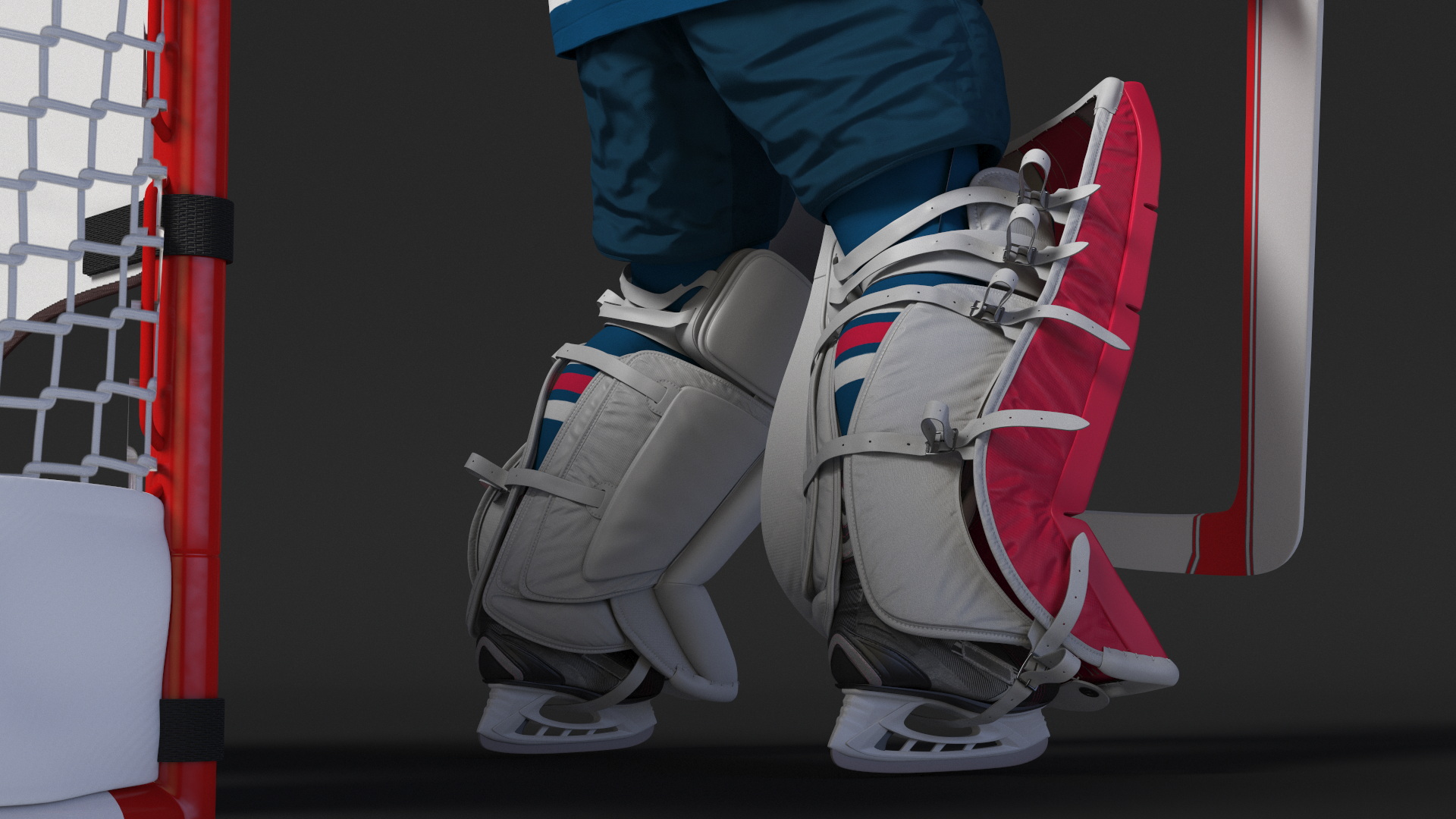 Hockey Goal Target NHL and Goalkeeper 3D