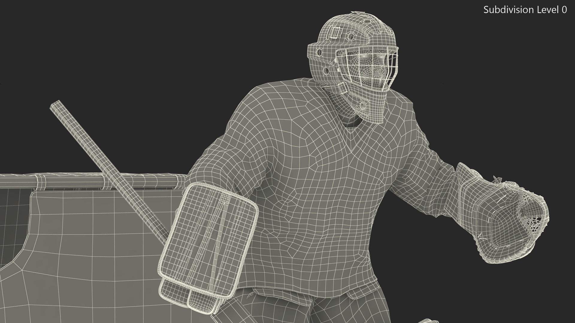 Hockey Goal Target NHL and Goalkeeper 3D