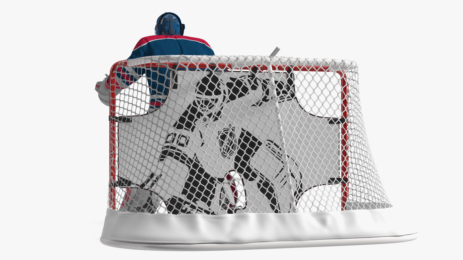 Hockey Goal Target NHL and Goalkeeper 3D