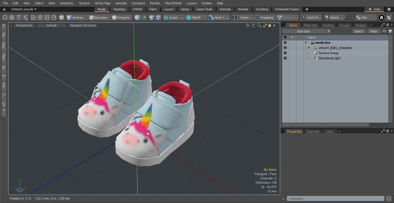 3D Unicorn Baby Sneakers