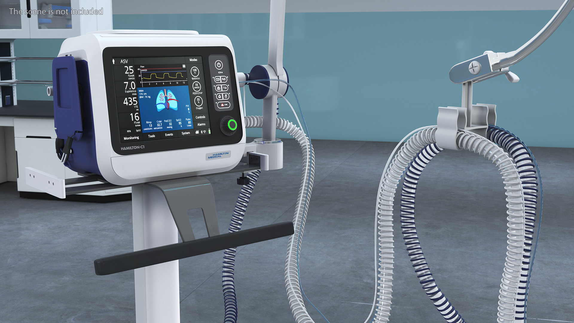 Mechanical Ventilation Apparatus HAMILTON-C1 3D model