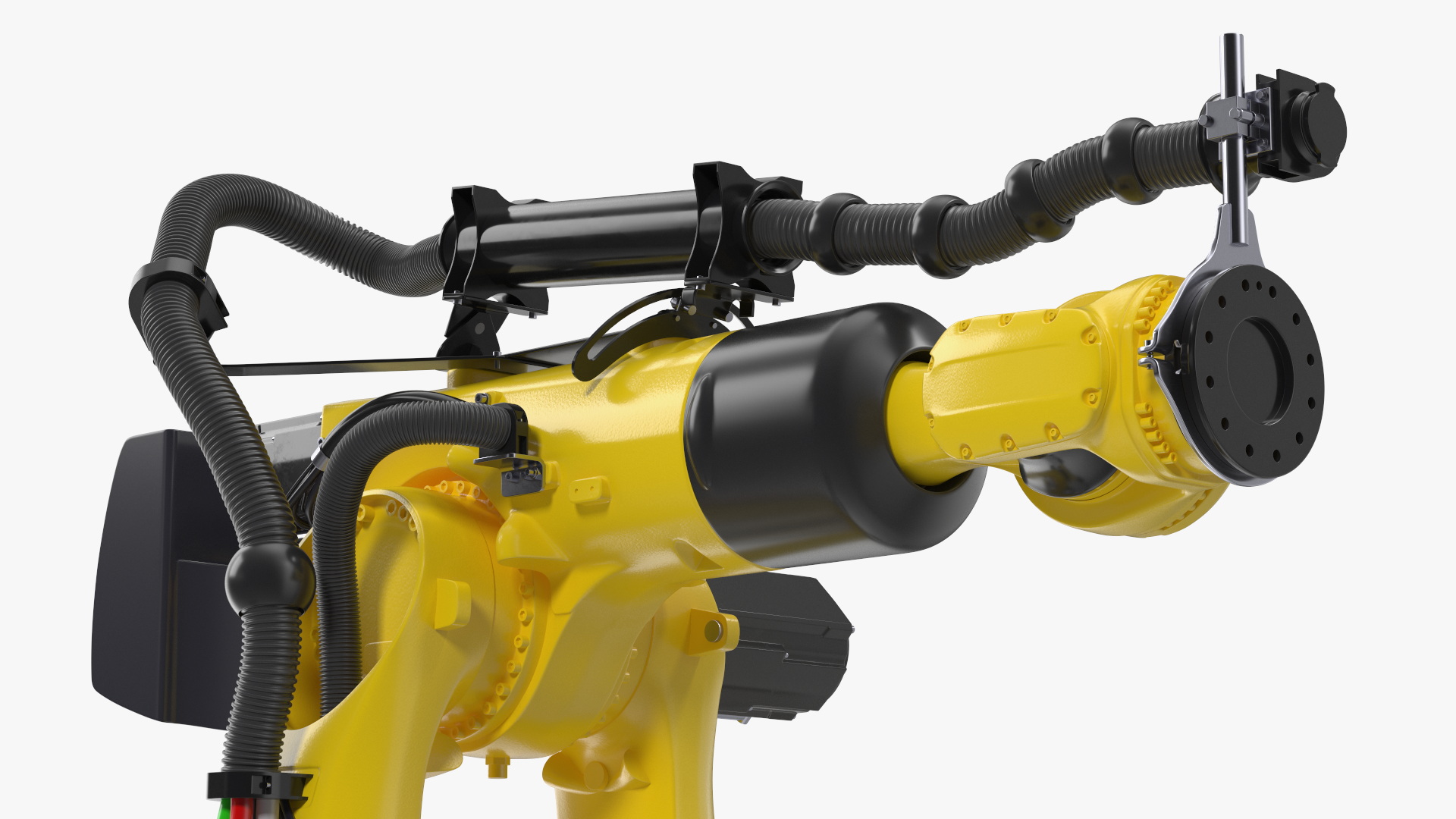 Robotic Arm Yellow on Rails 3D
