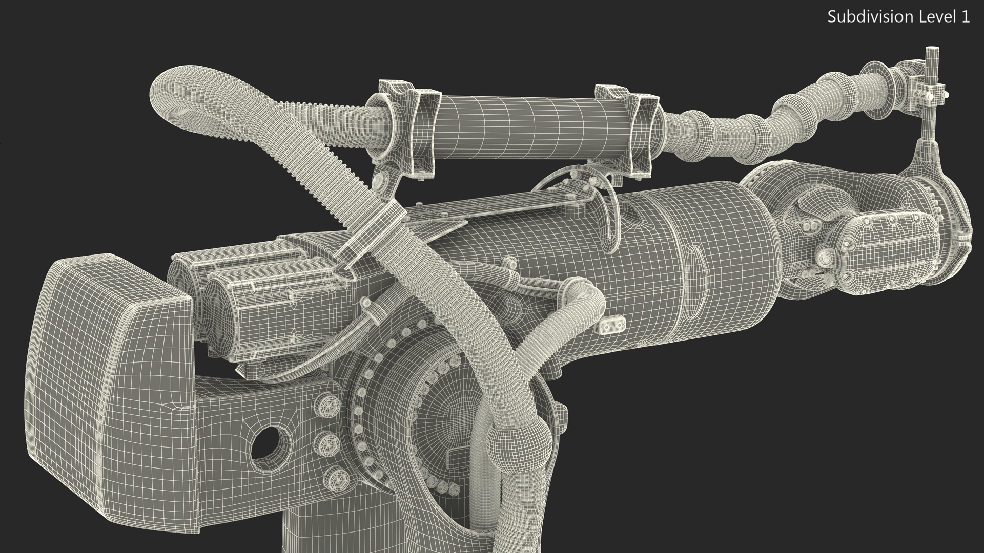 Robotic Arm Yellow on Rails 3D
