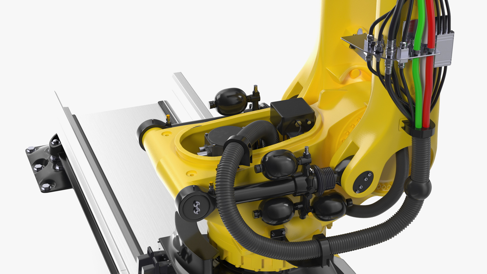 Robotic Arm Yellow on Rails 3D