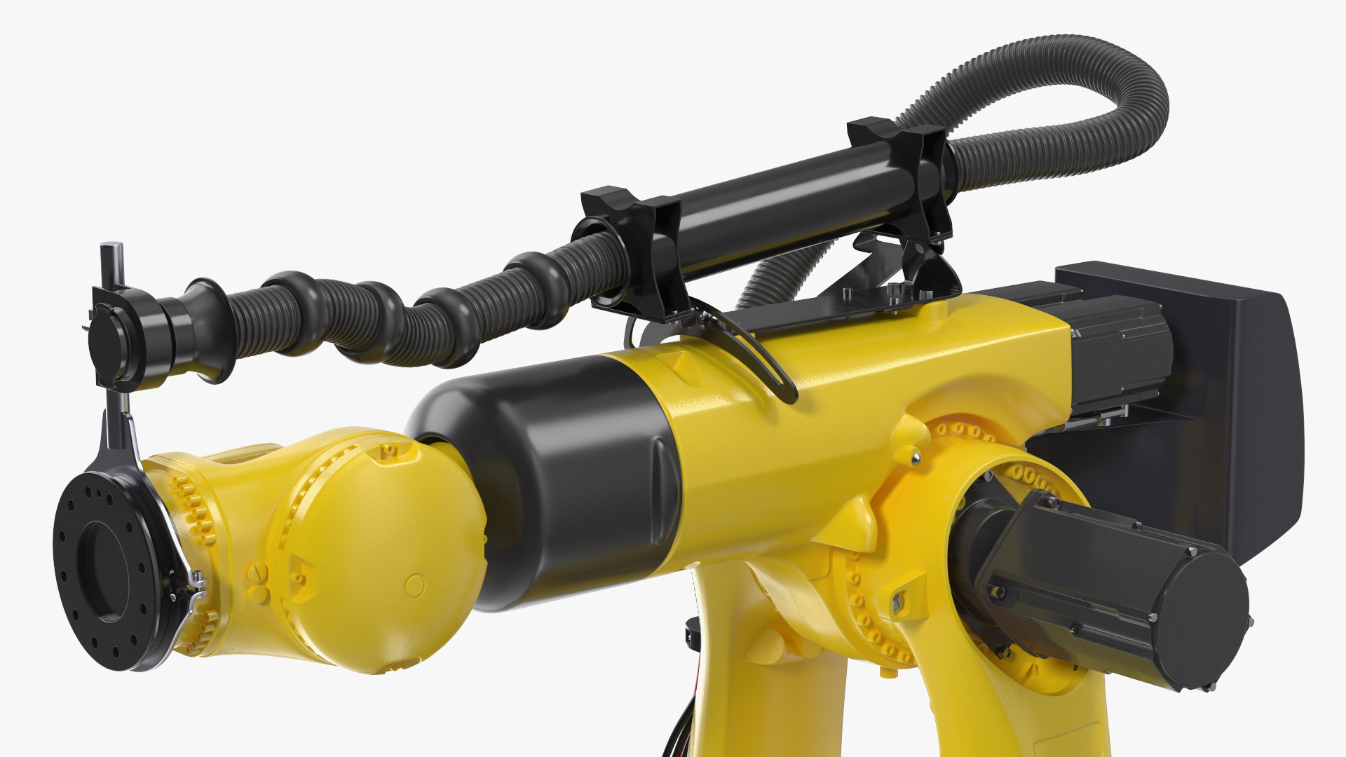 Robotic Arm Yellow on Rails 3D