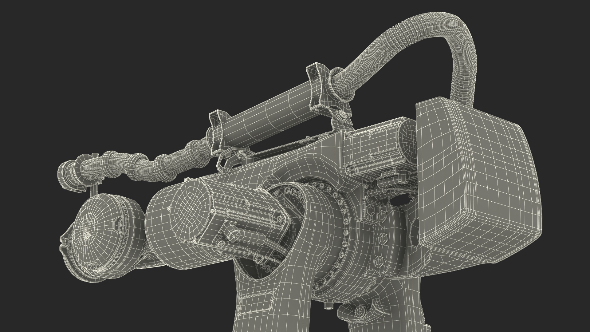 Robotic Arm Yellow on Rails 3D
