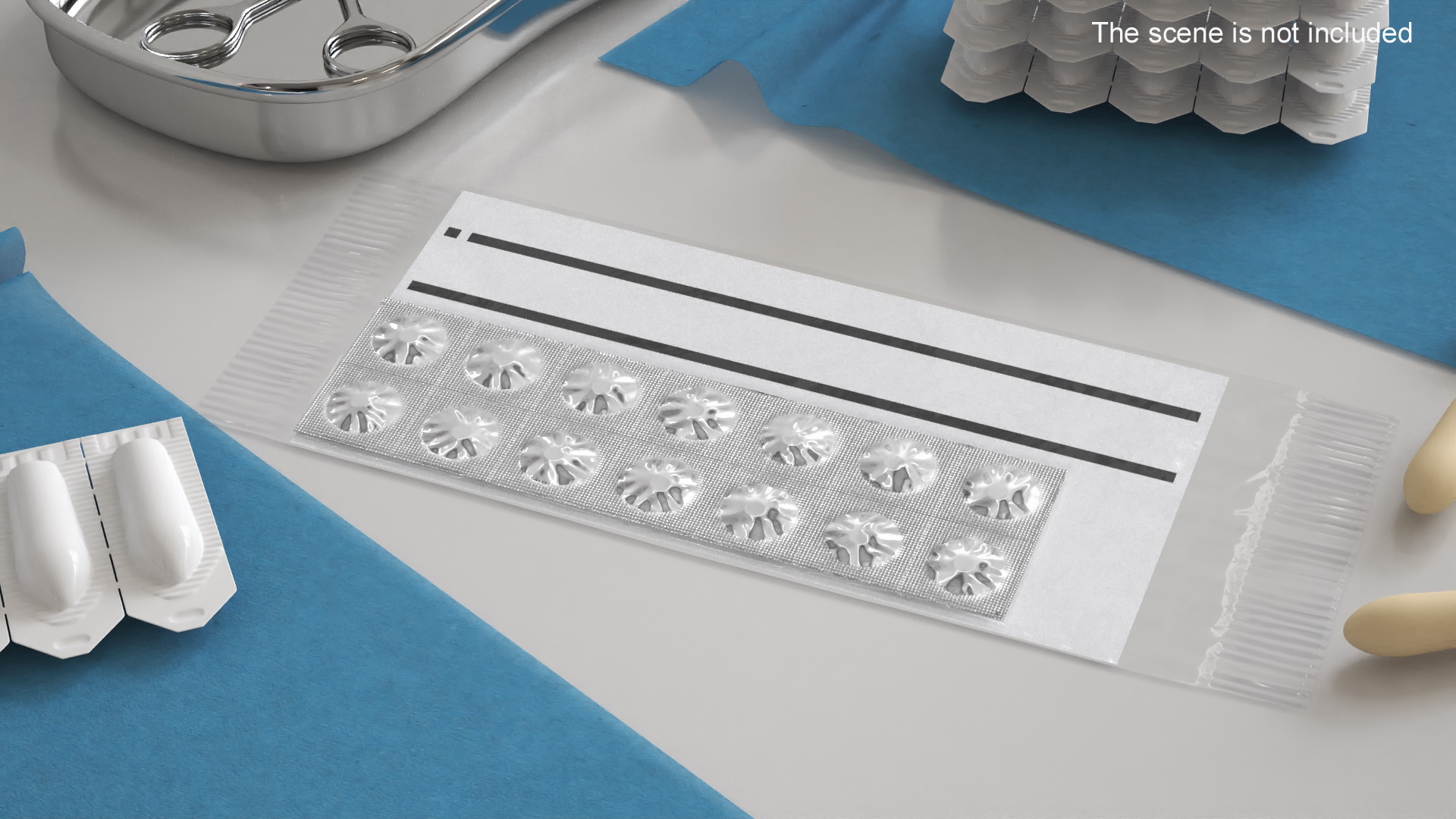 3D model Tablets in Packaging