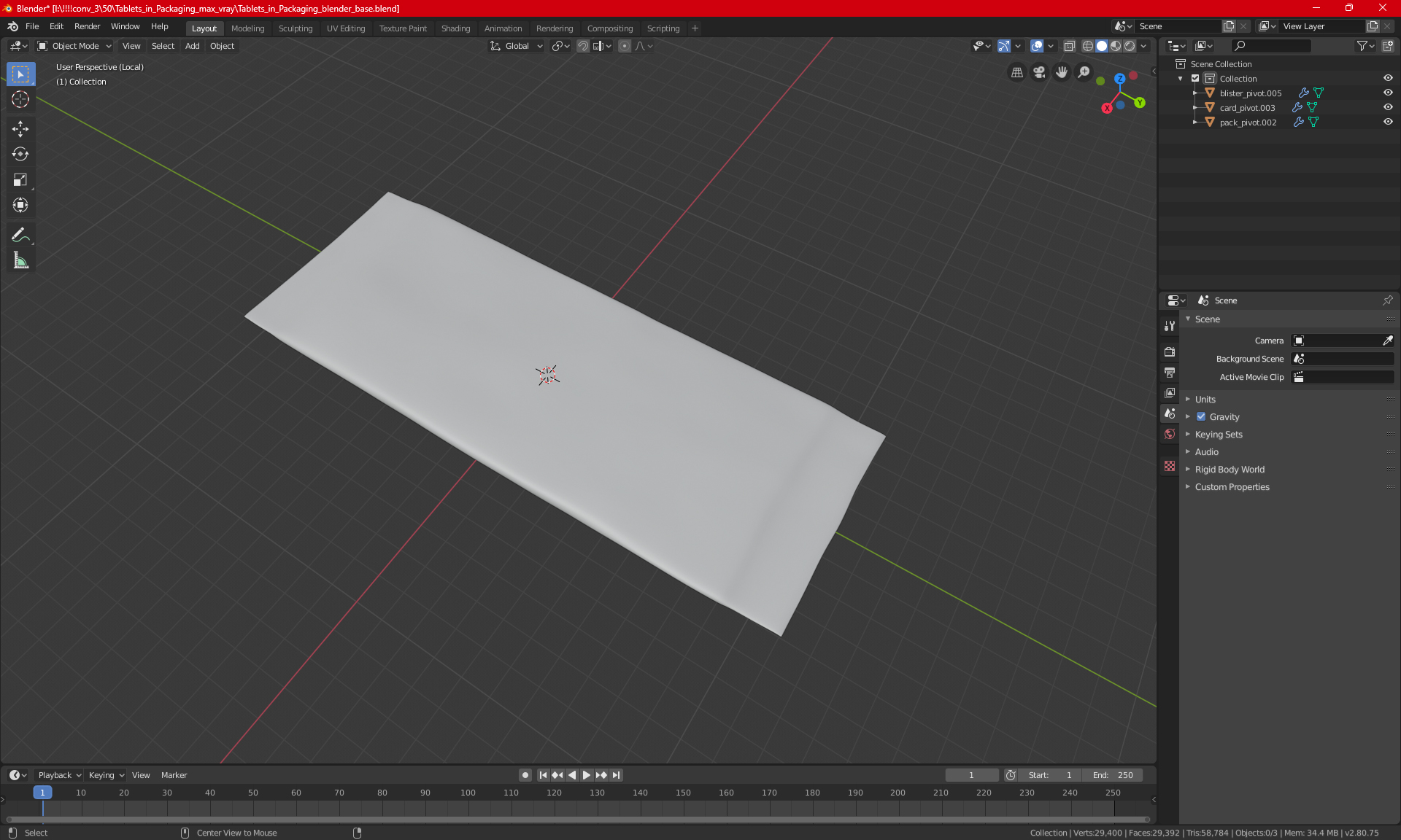 3D model Tablets in Packaging