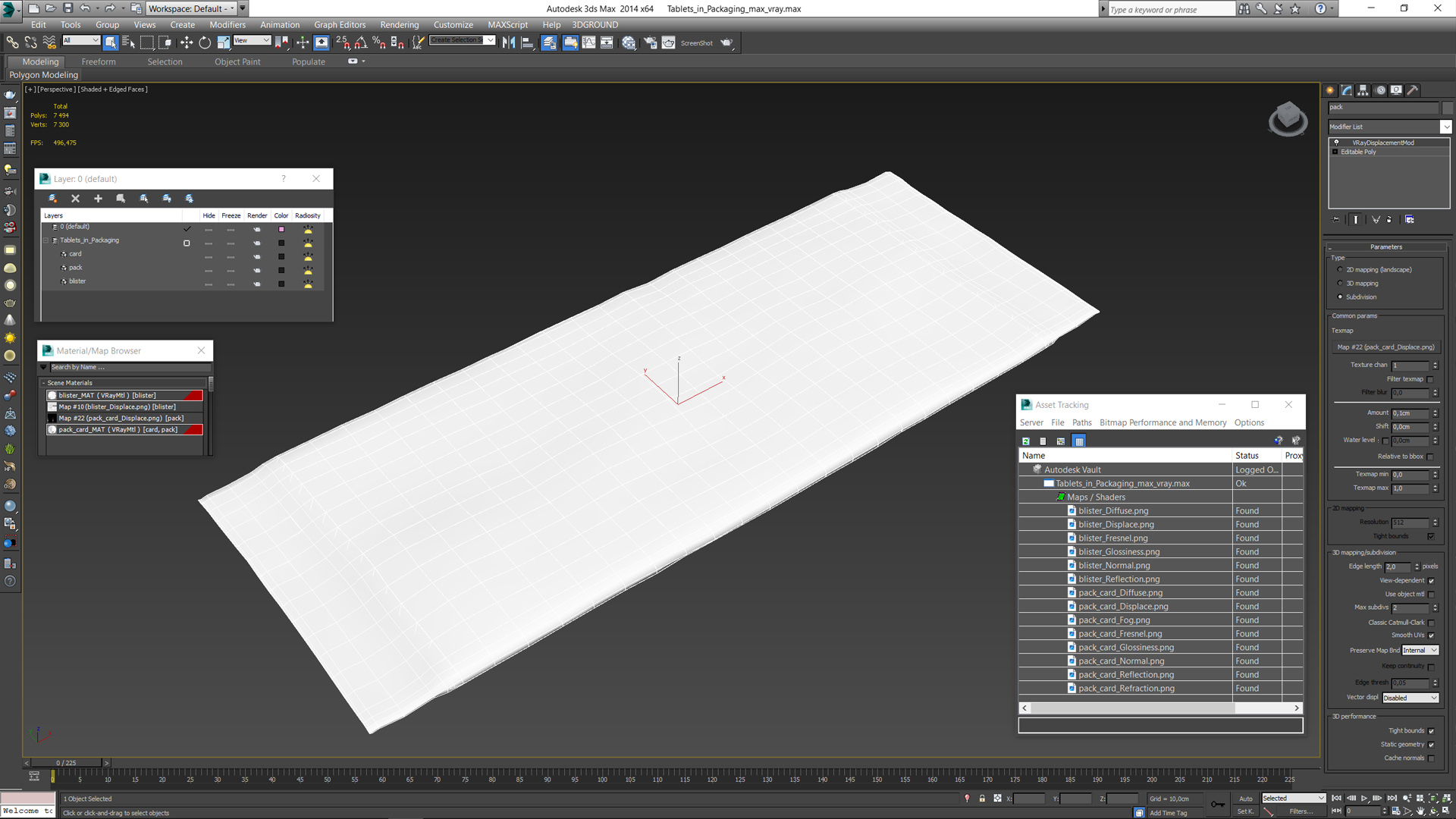 3D model Tablets in Packaging