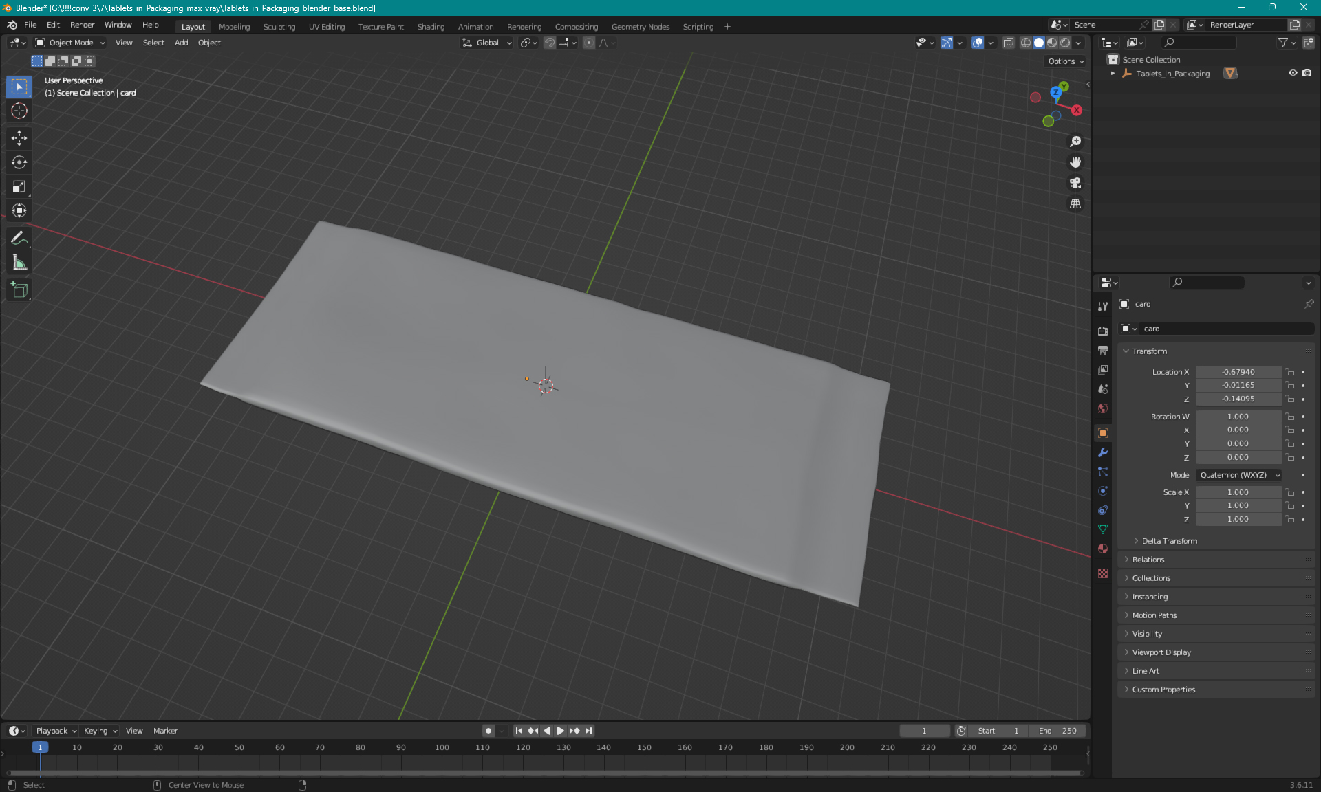 3D model Tablets in Packaging