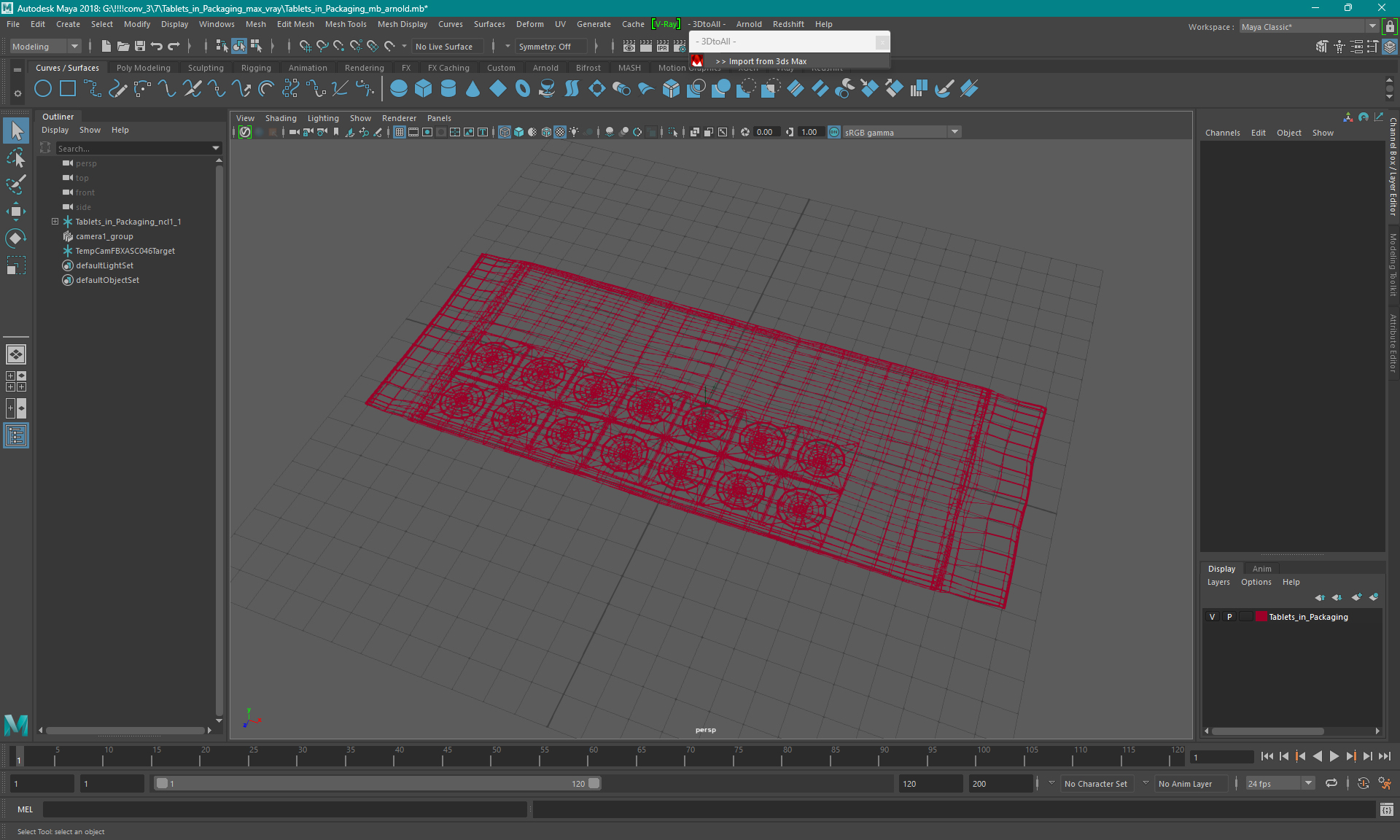 3D model Tablets in Packaging