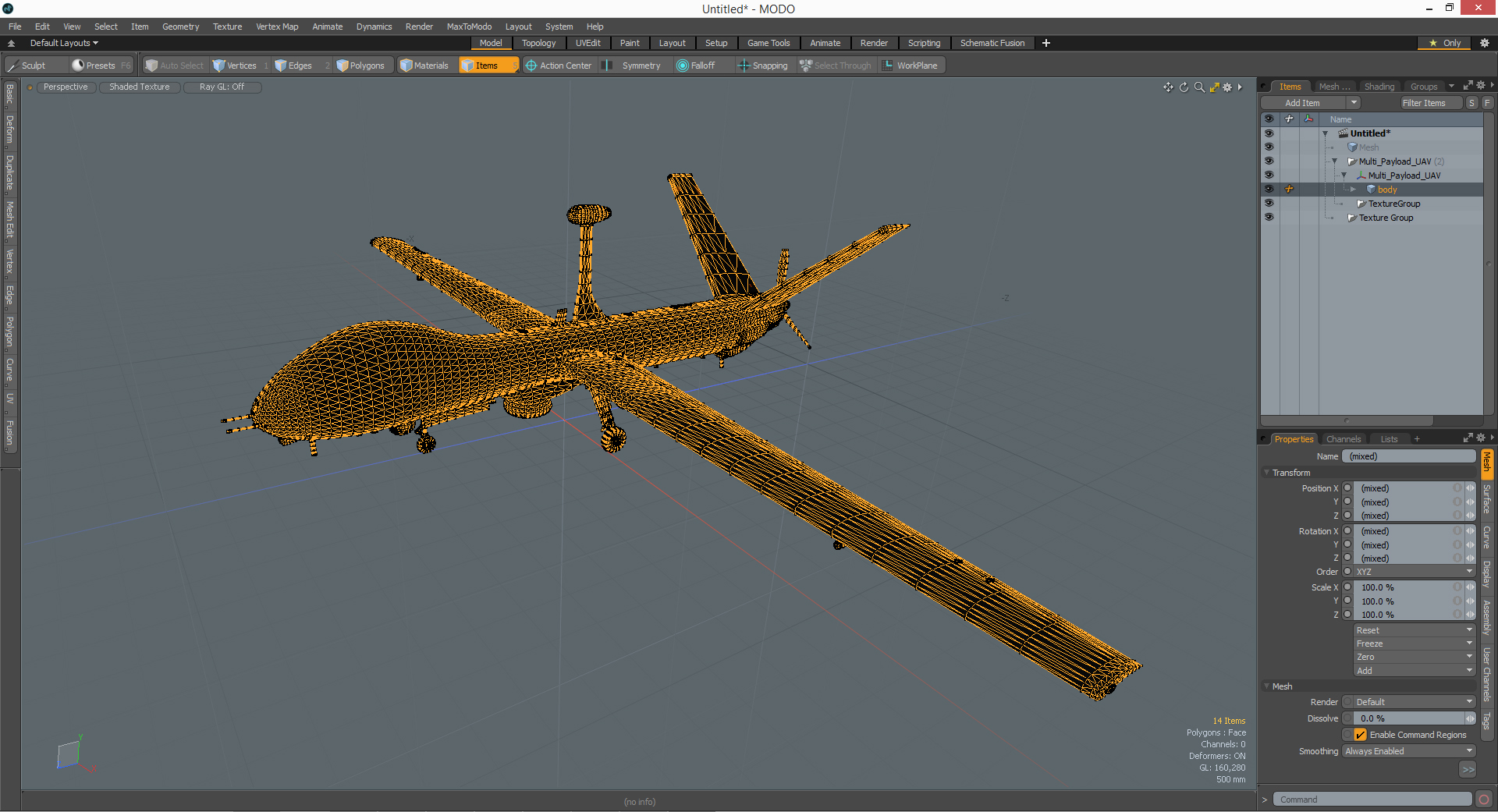 Multi Payload UAV 3D