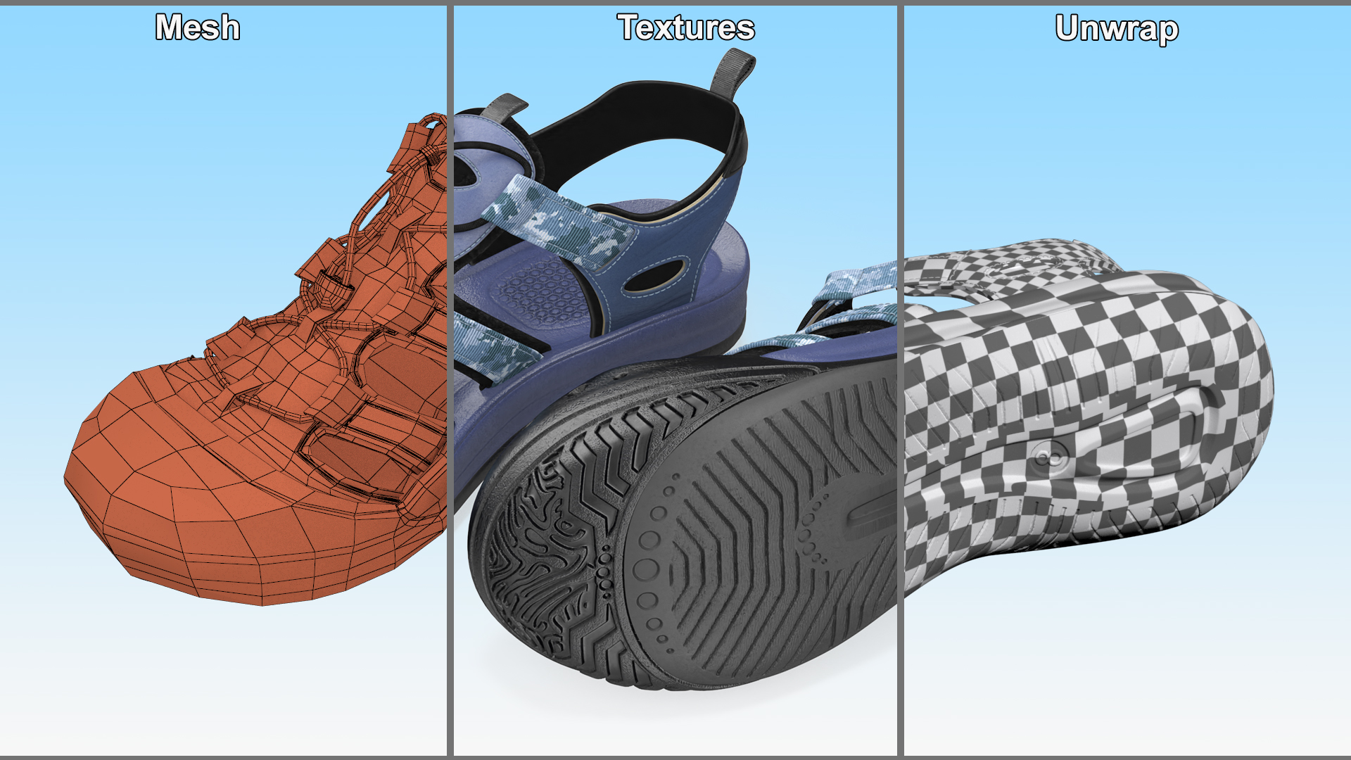 3D model Outdoor Adventure Sandals