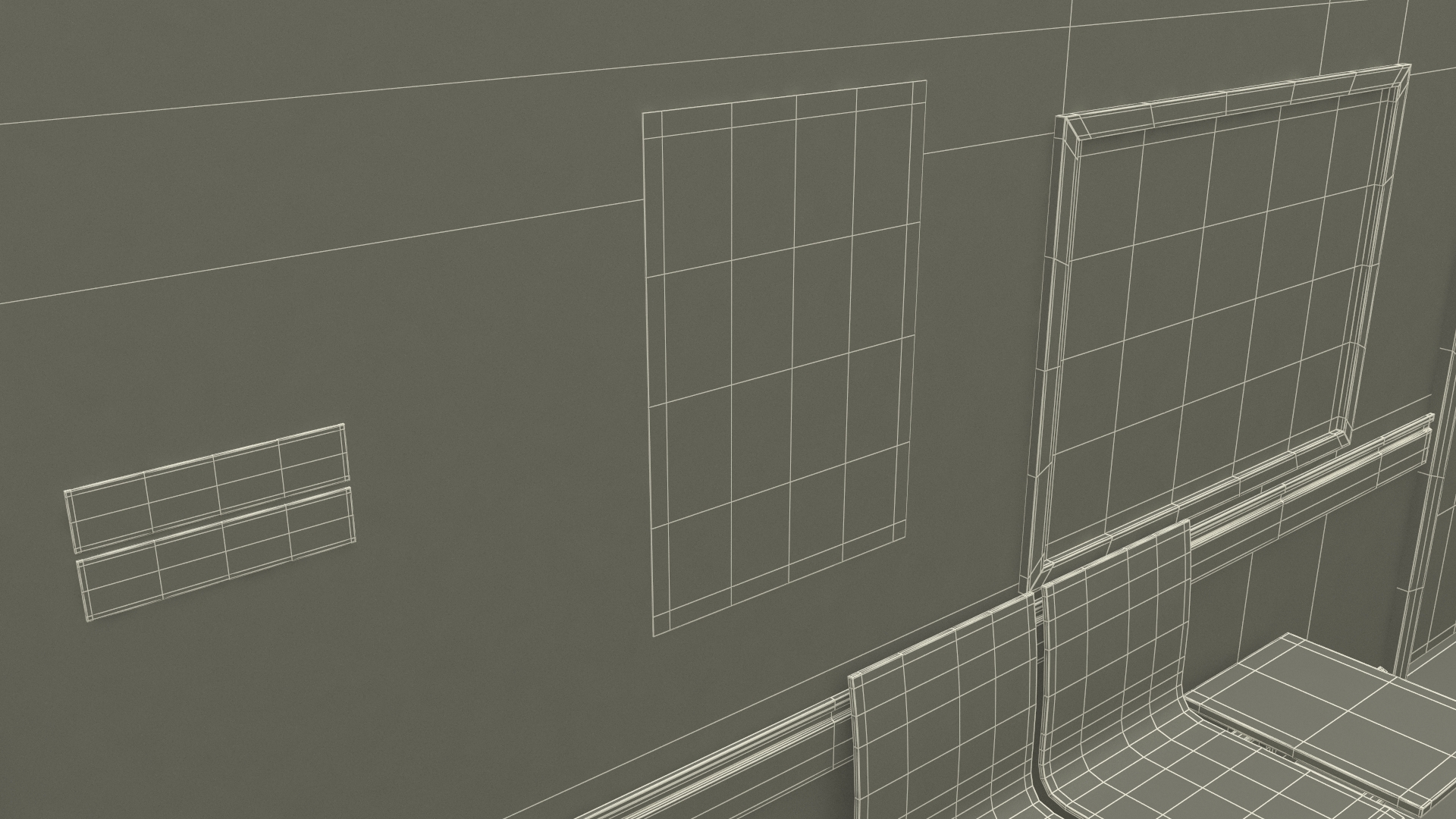 Hospital Hallway Corridor Corner 3D