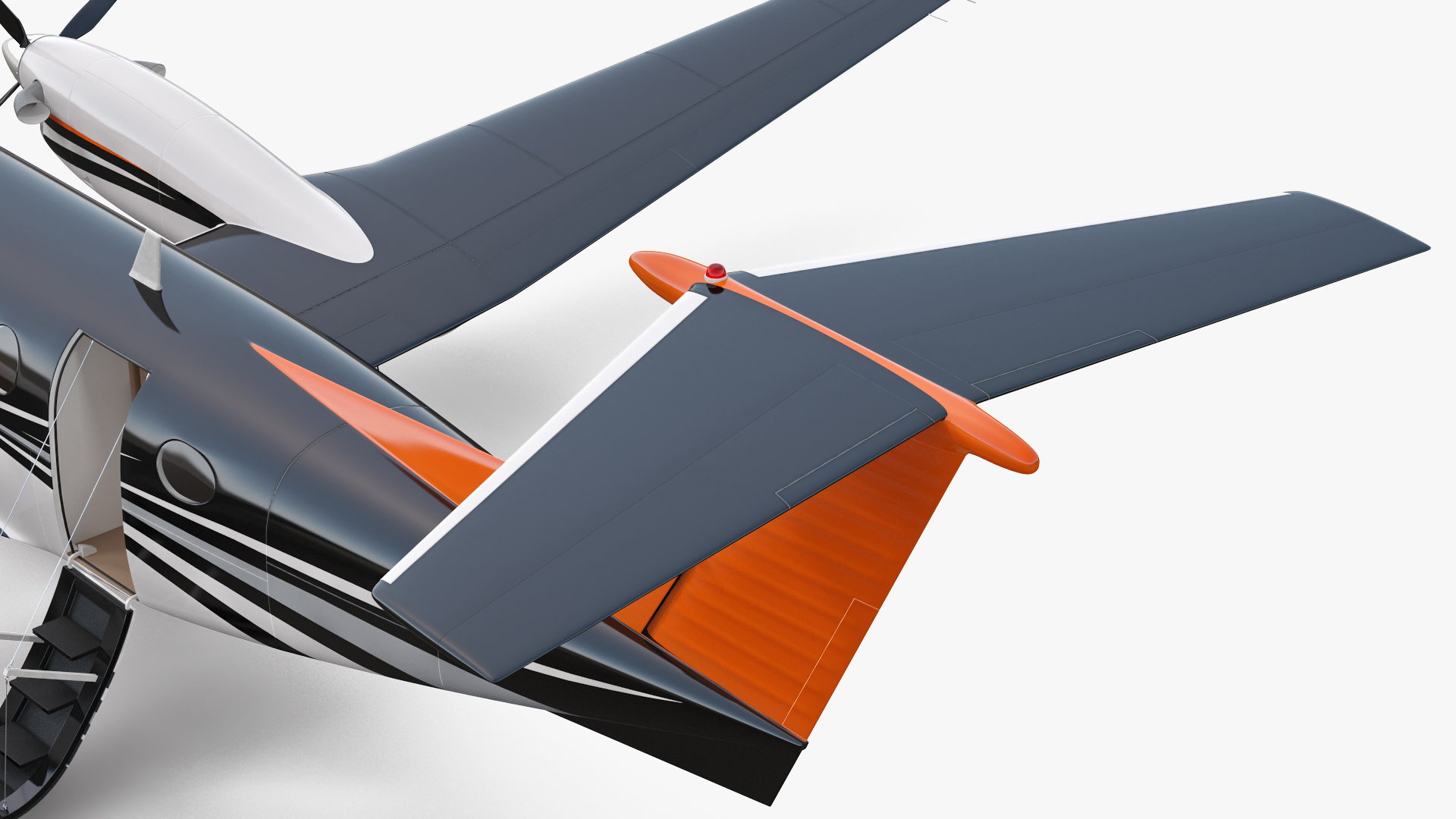 Twin Turboprop Civil Utility Aircraft Rigged 3D model