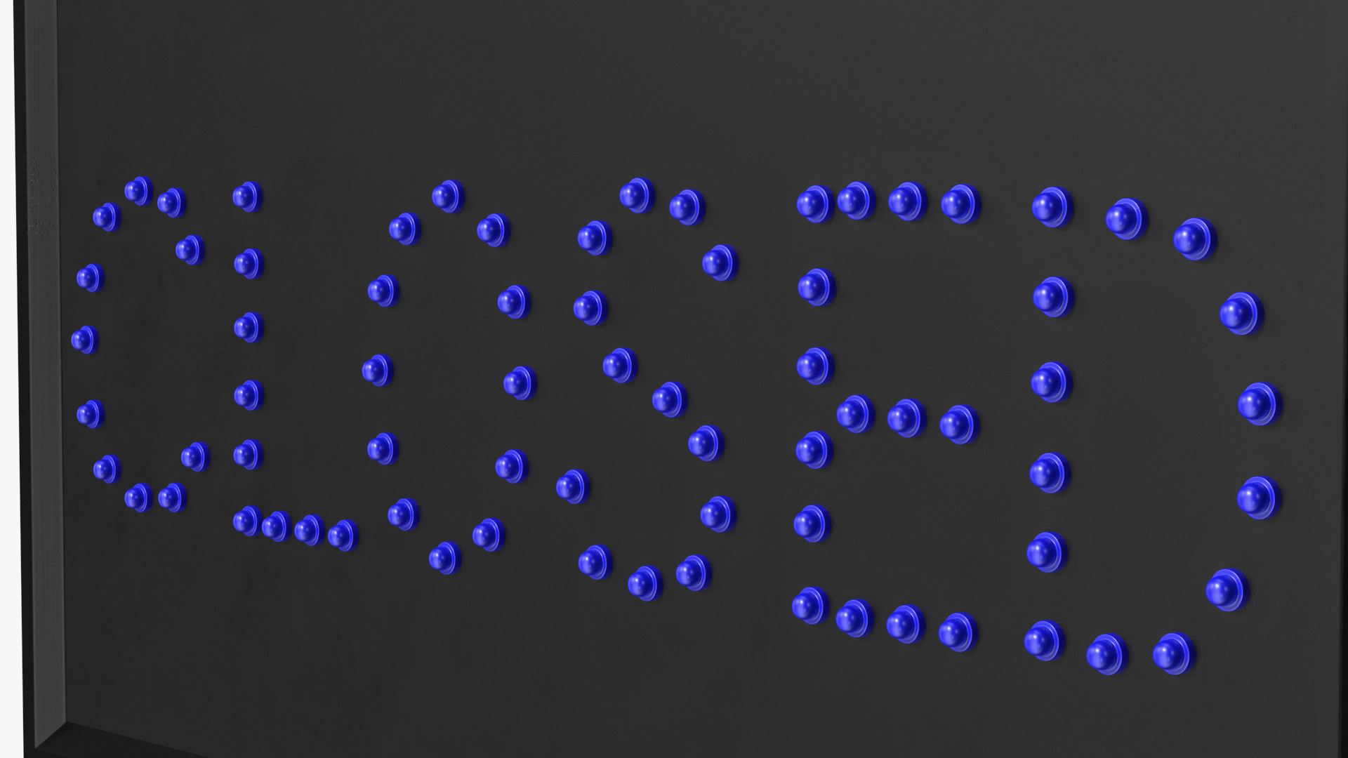 Classic Blue LED Sign Closed OFF 3D