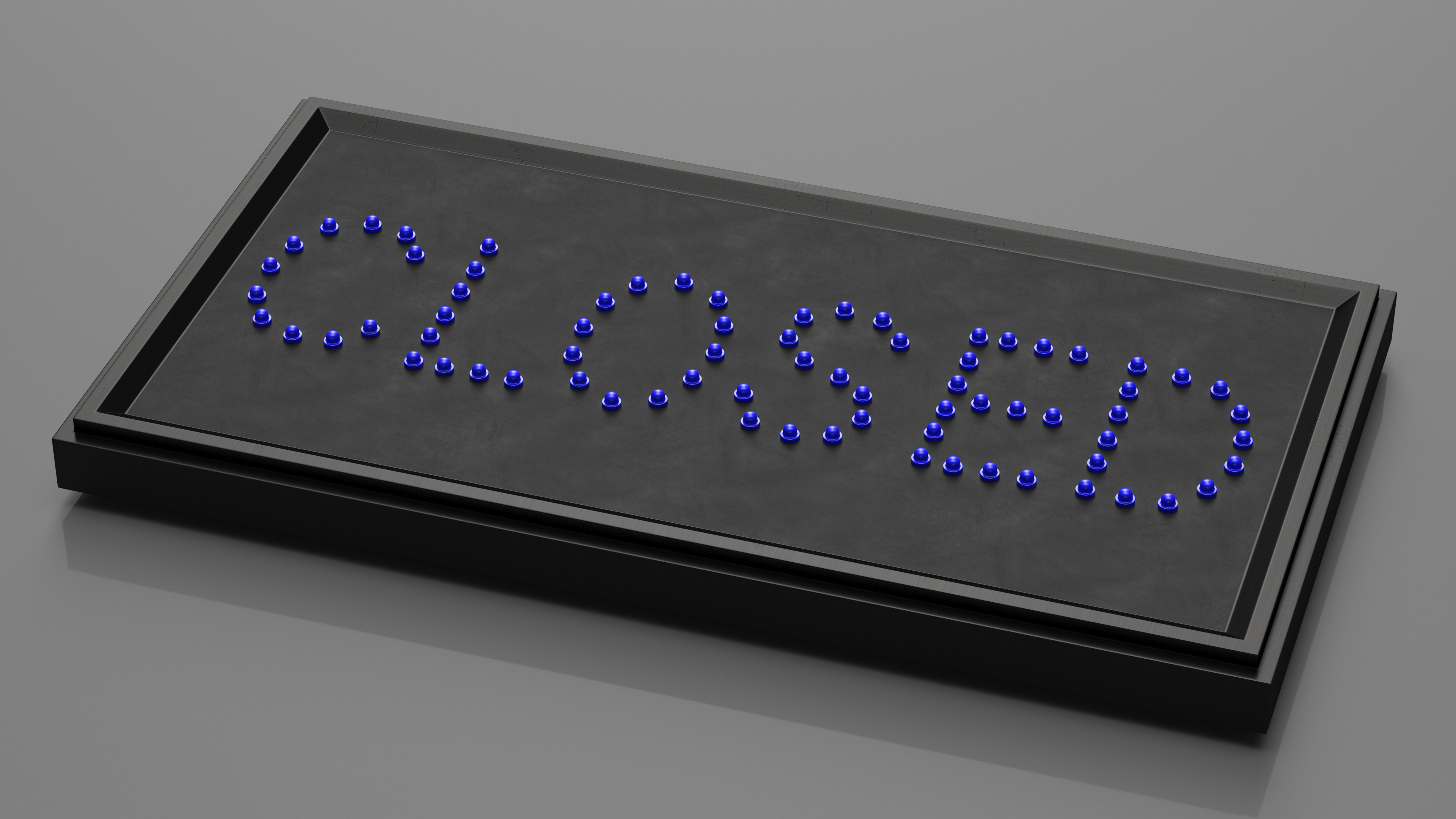 Classic Blue LED Sign Closed OFF 3D