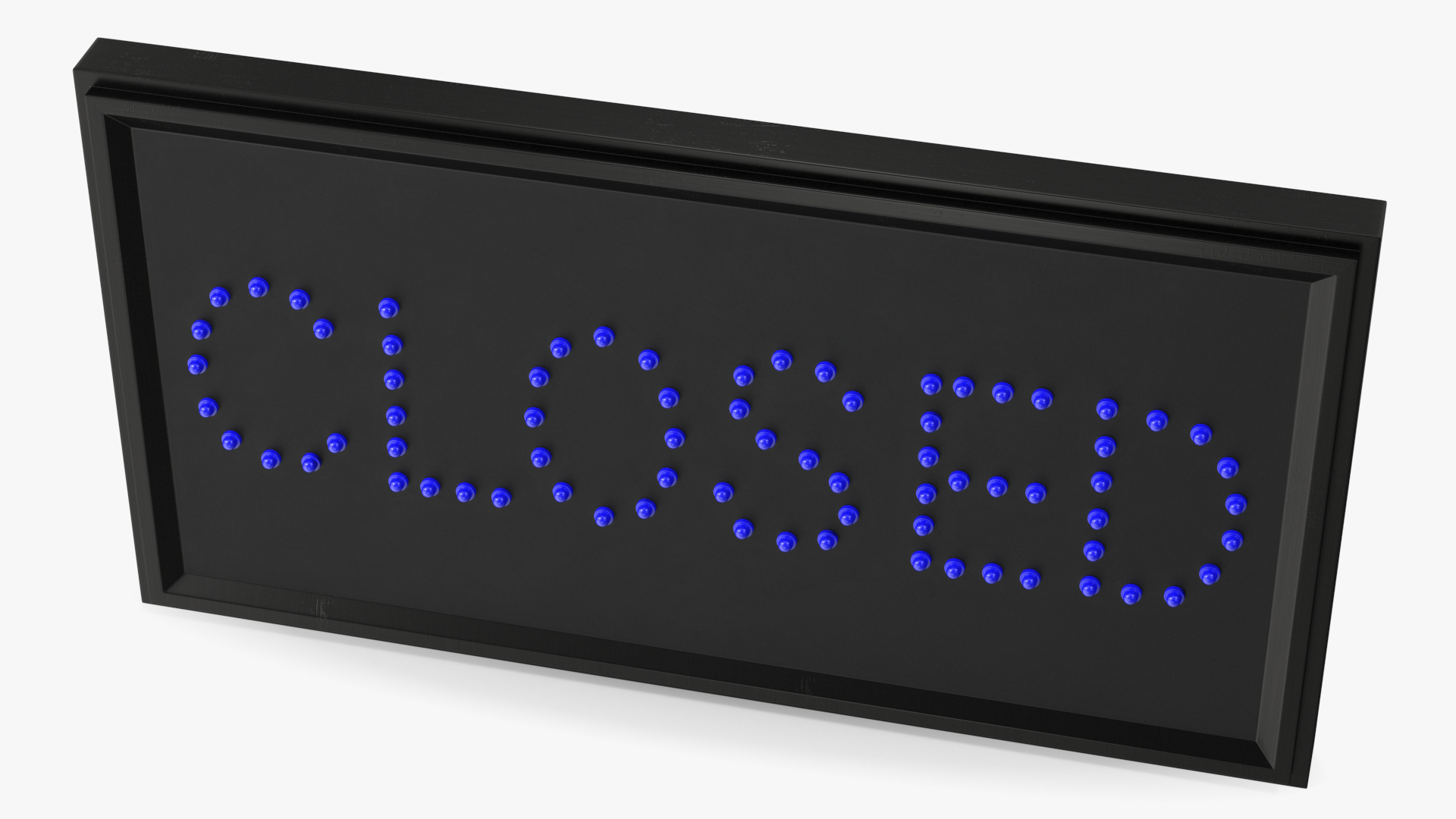 Classic Blue LED Sign Closed OFF 3D