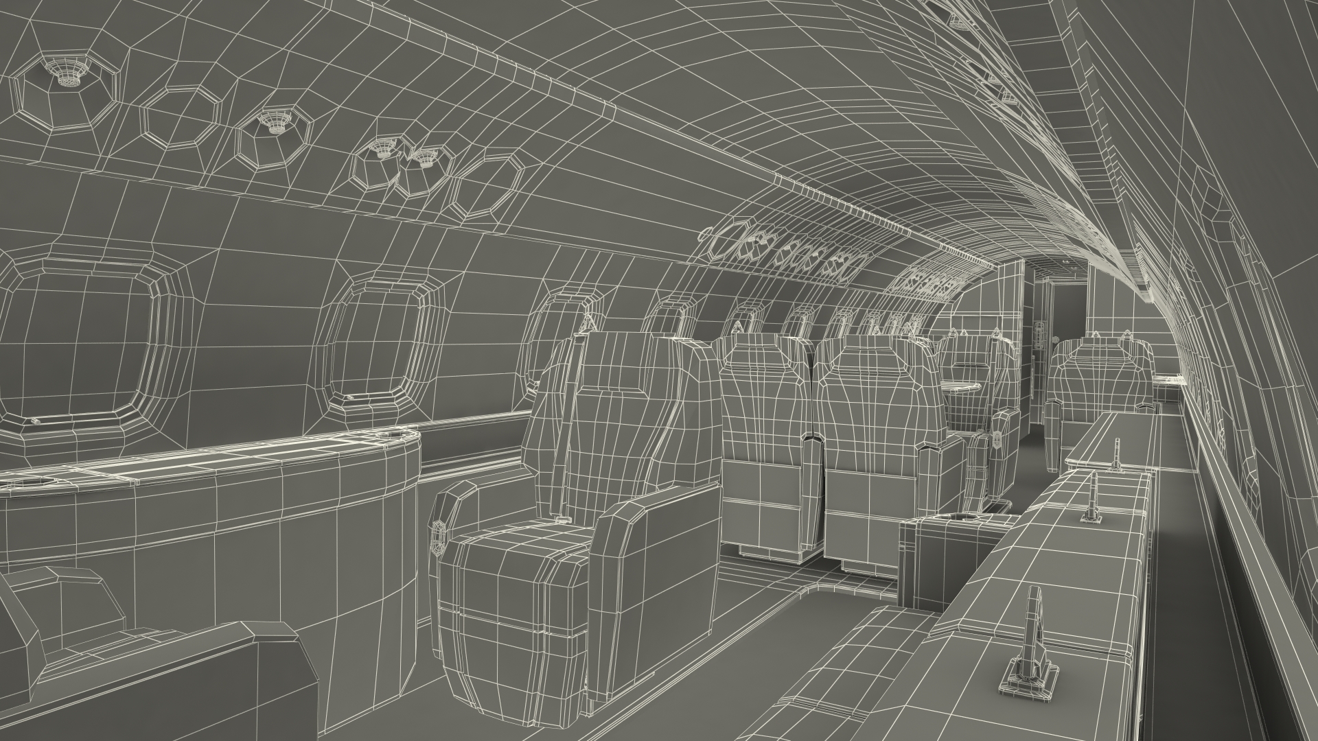 Private Jet Embraer Legacy 650E In Aircraft Hangar Rigged 3D