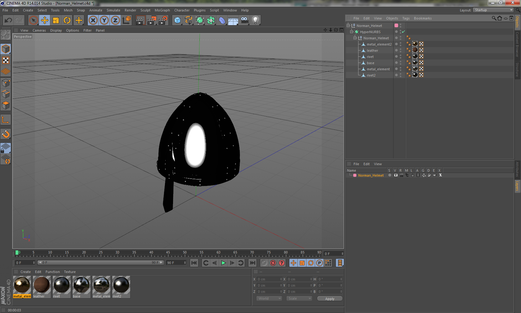 3D Norman Helmet model