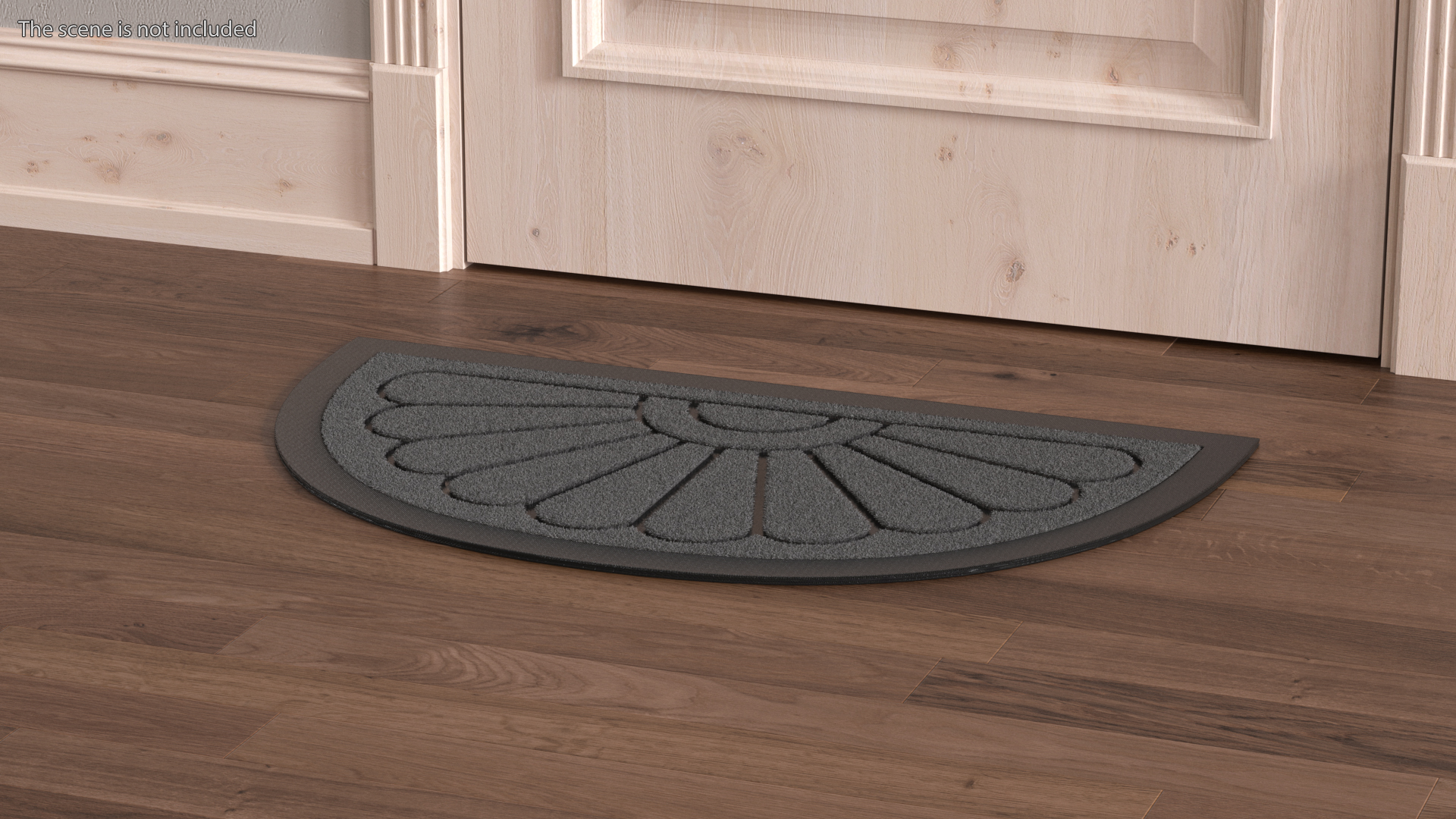 Grey Arched Door Mat Fur 3D model